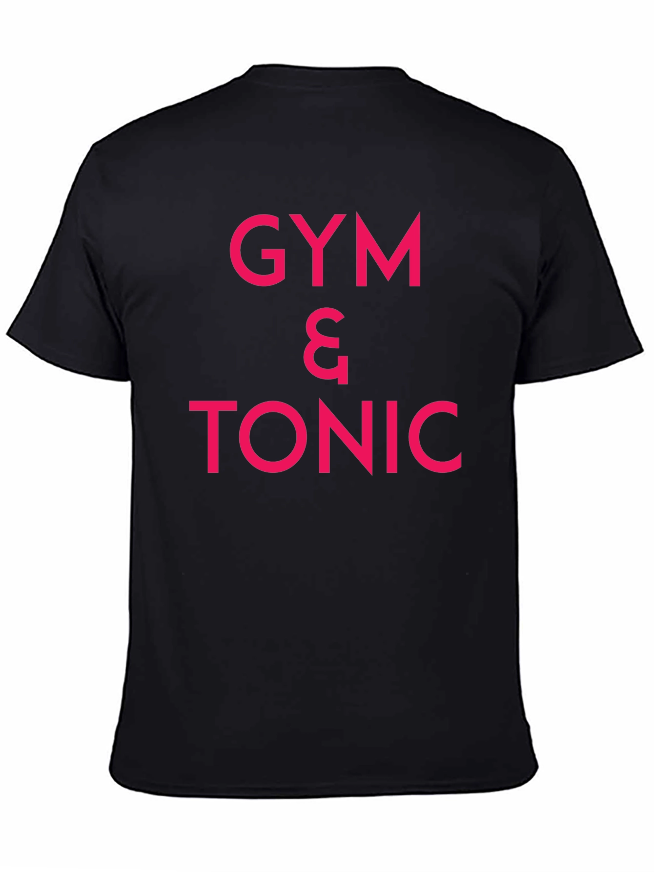 Black Gym & Tonic Graphic Tee - Black Cotton T-Shirt view 4