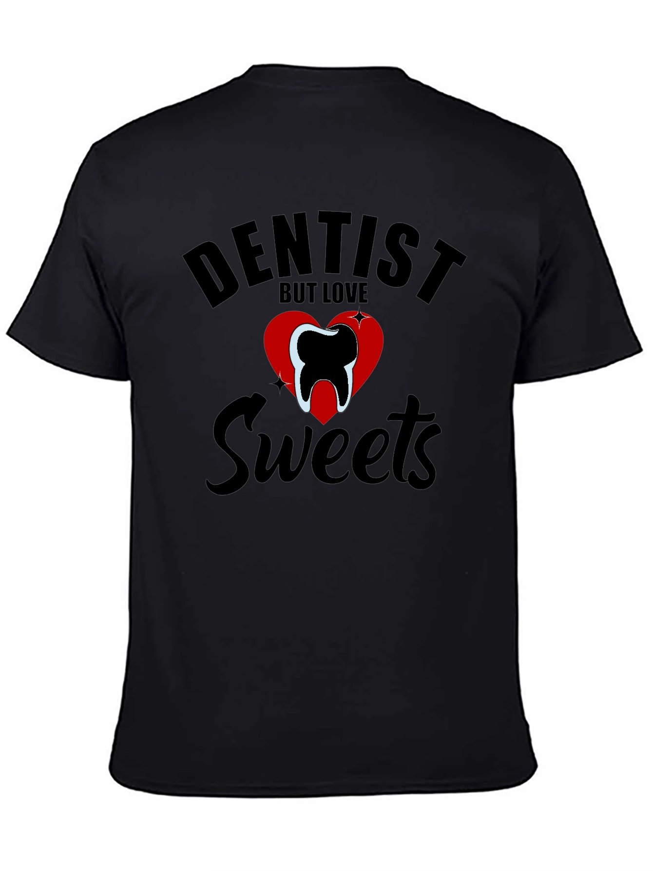 Black Dentist Love Sweets Graphic Tee view 4