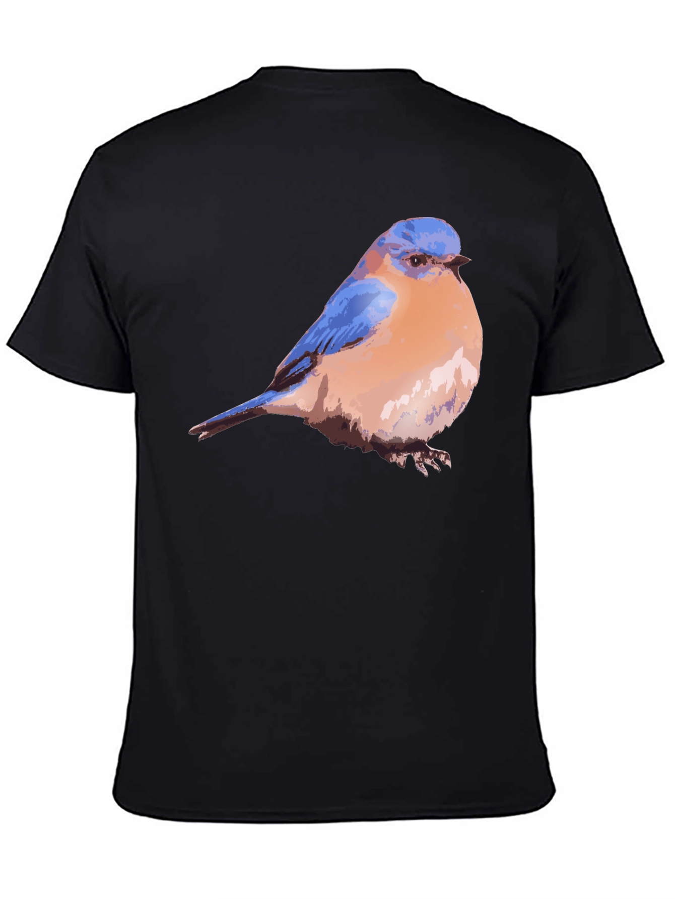 Black Bluebird Graphic Black T-Shirt view 4