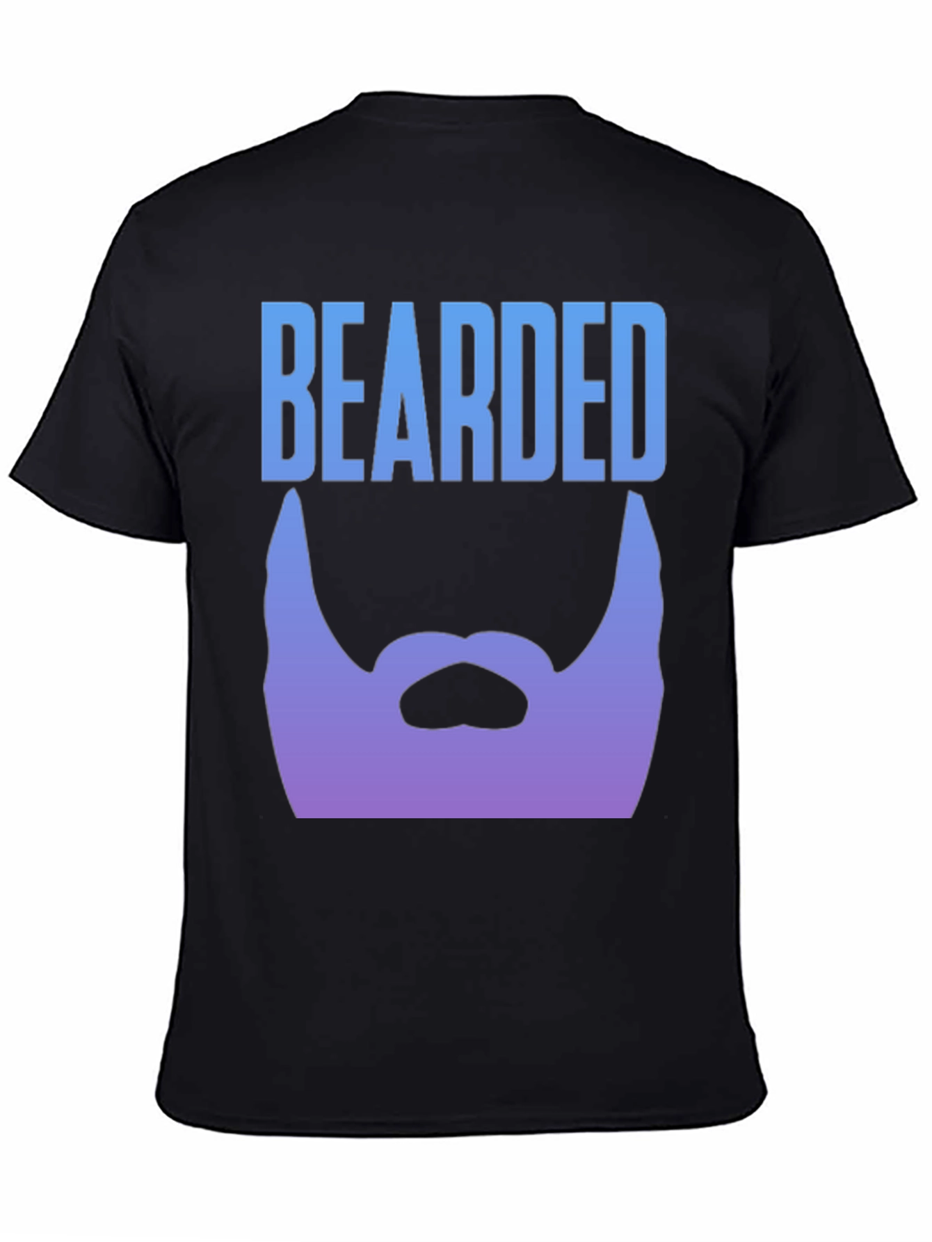 Black Bearded Graphic Tee - Black Men's T-Shirt view 4