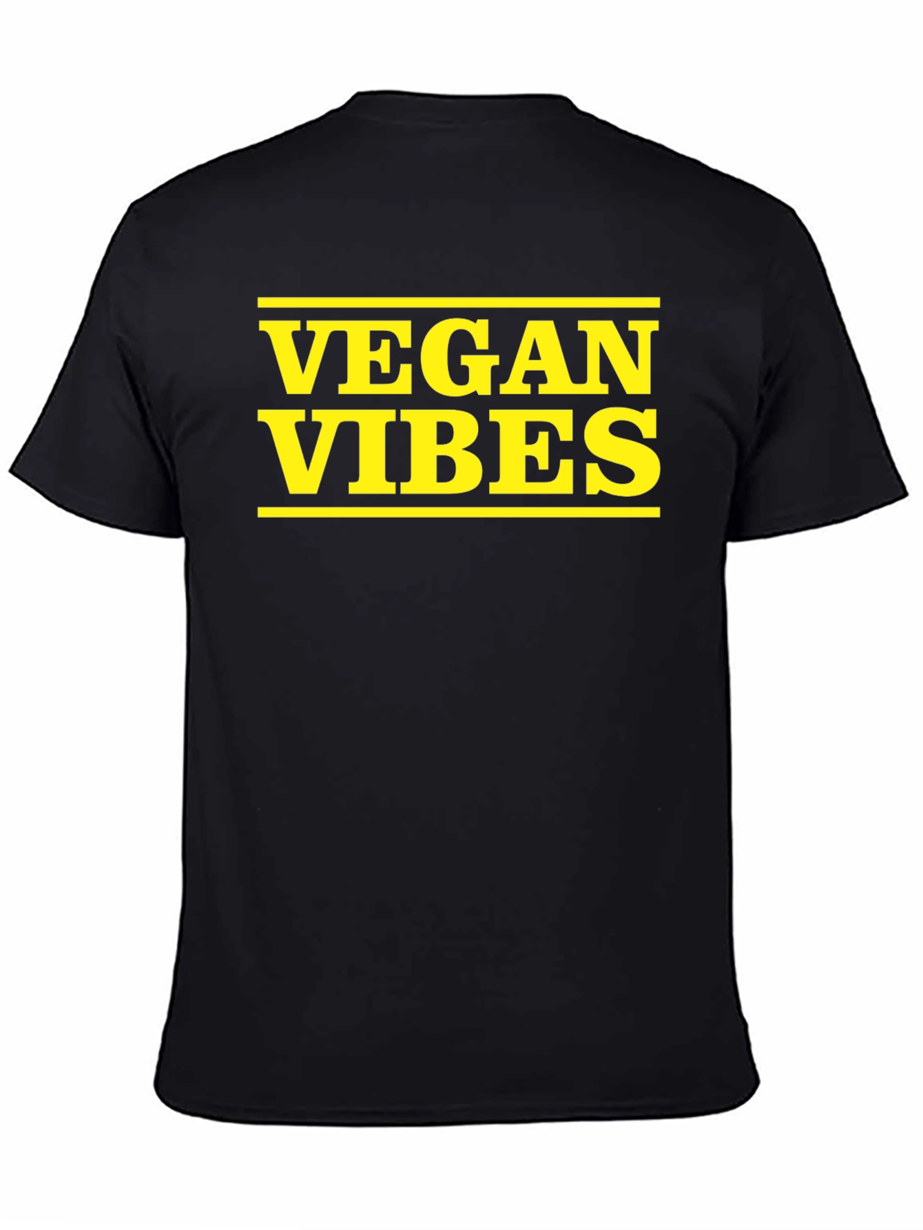 Vegan Vibes Graphic Tee - Black Cotton T-Shirt - 4