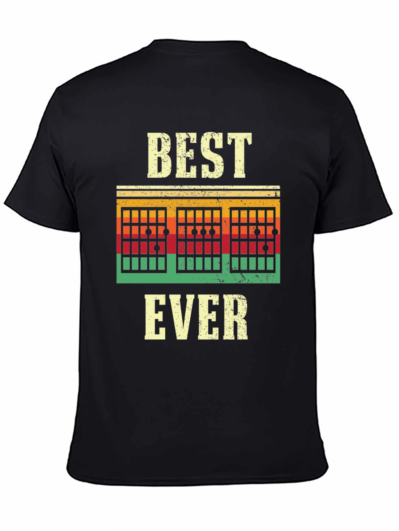 Black Best Guitar Ever T-Shirt - Retro Style view 4