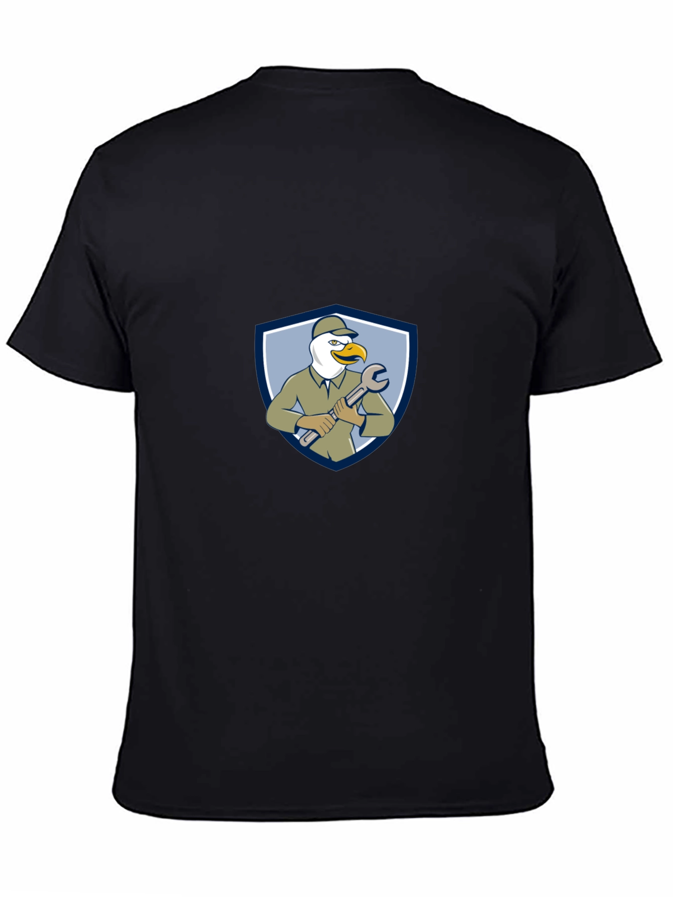 Black Seagull Mechanic Black T-Shirt view 4