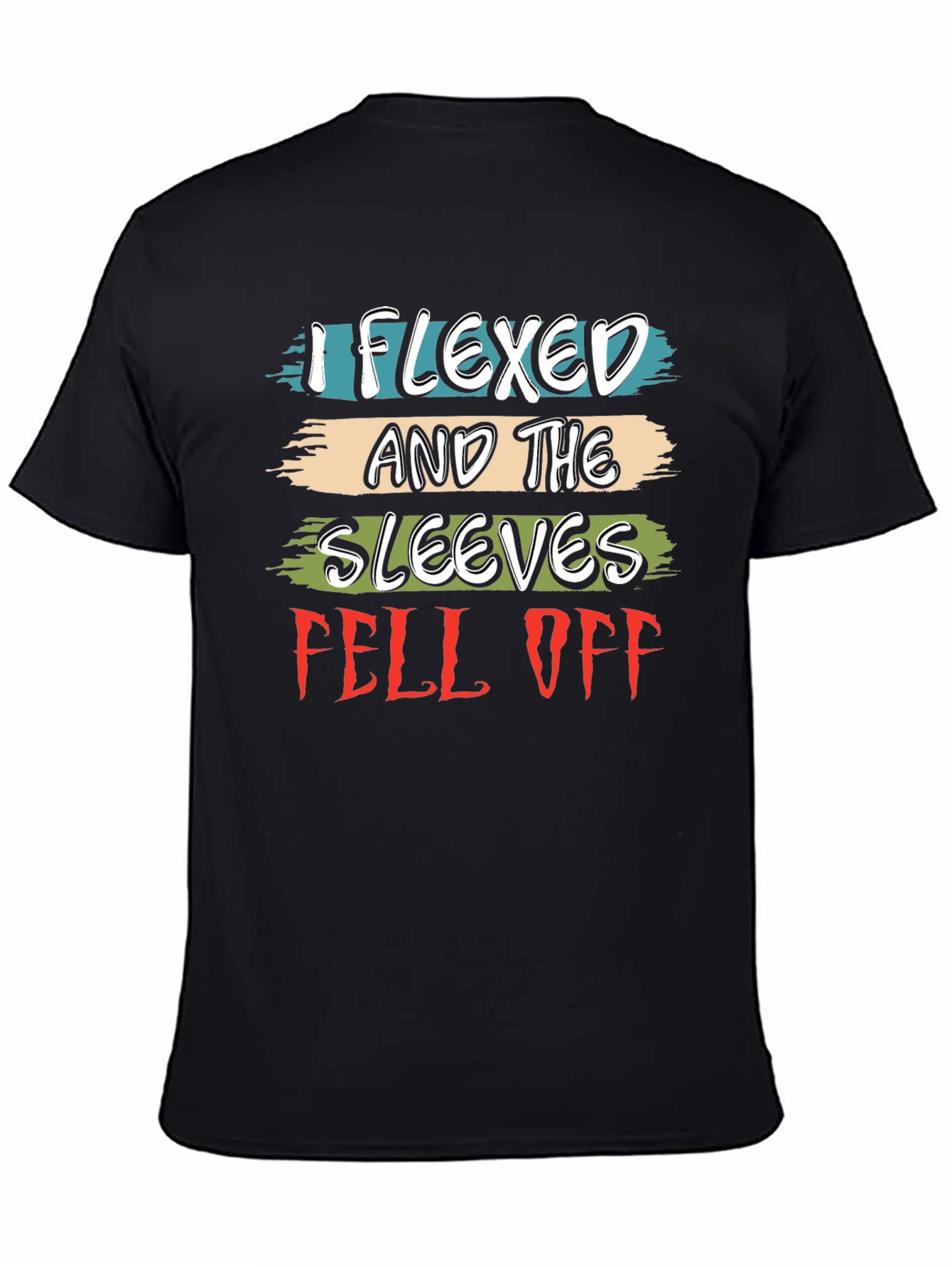Black Flexed Sleeves Fell Off Graphic Tee view 4