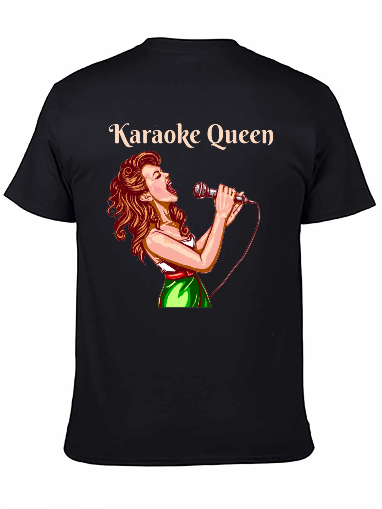Black Karaoke Queen Graphic T-Shirt view 4