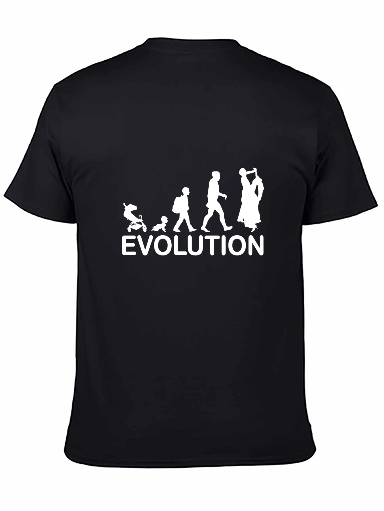 Black Evolution Black Graphic Tee - Men's Novelty T-Shirt view 4