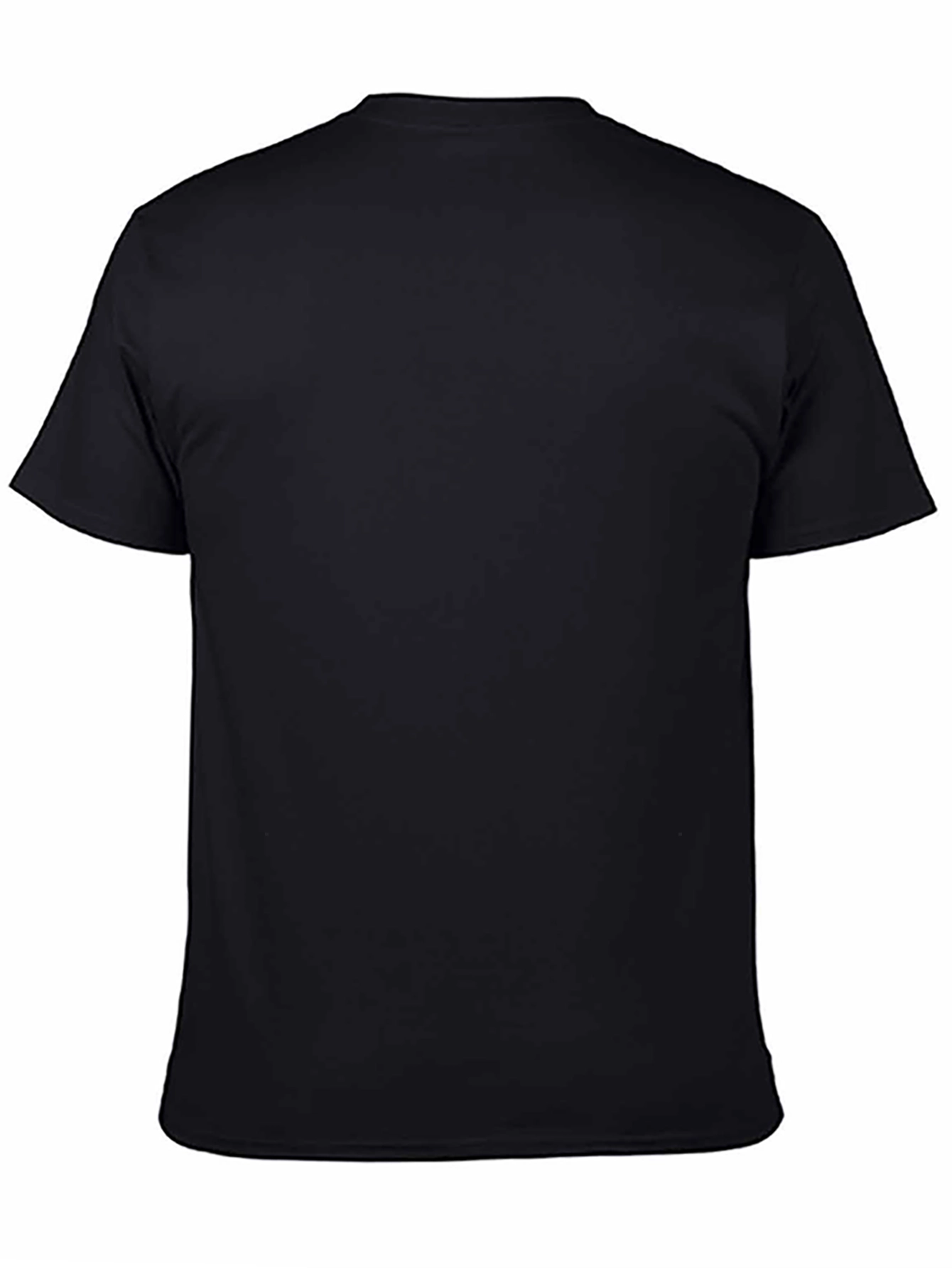 Black Men's Solid Black Casual T-Shirt view 4