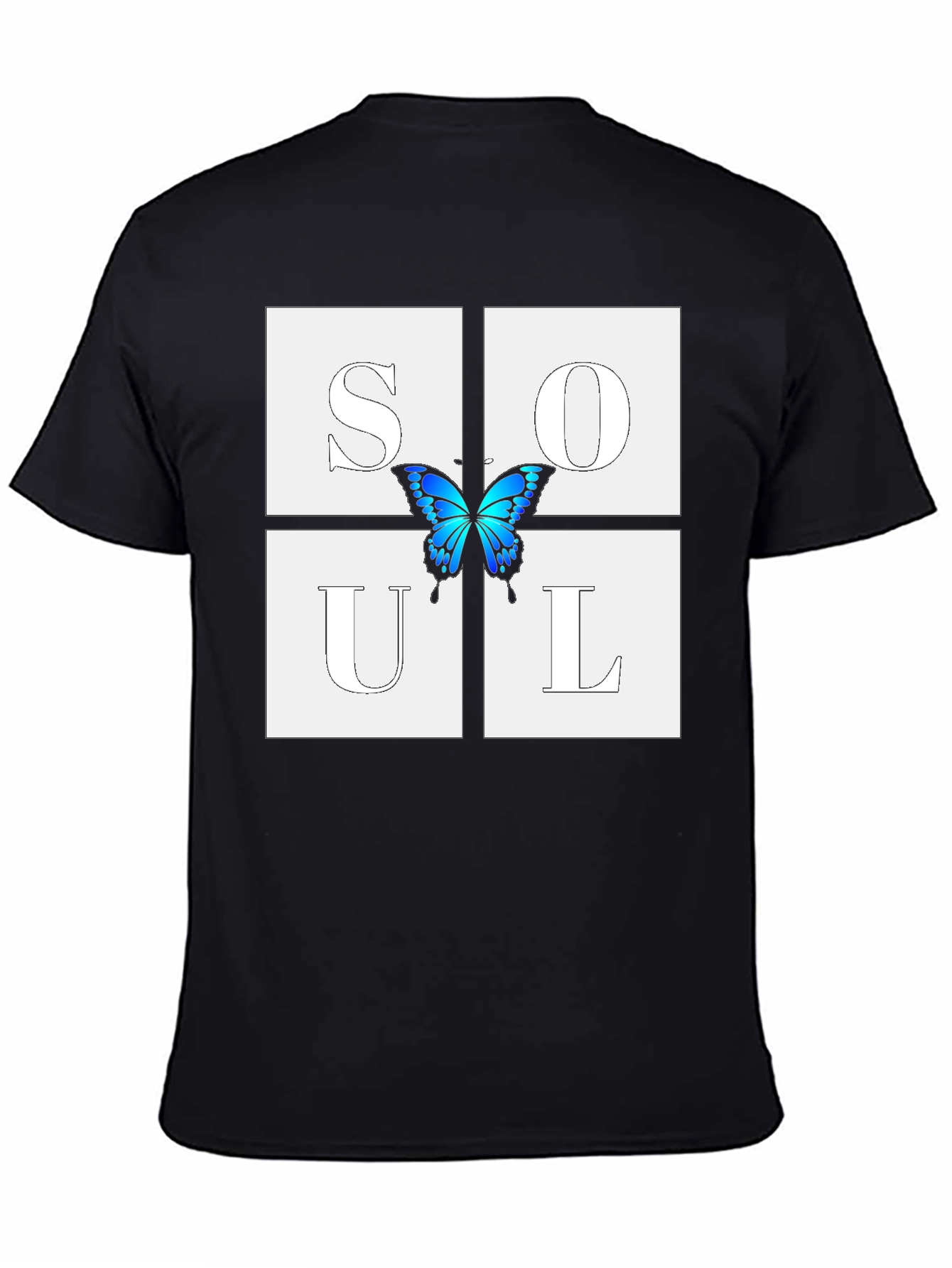Black Soul Butterfly Graphic T-Shirt view 4