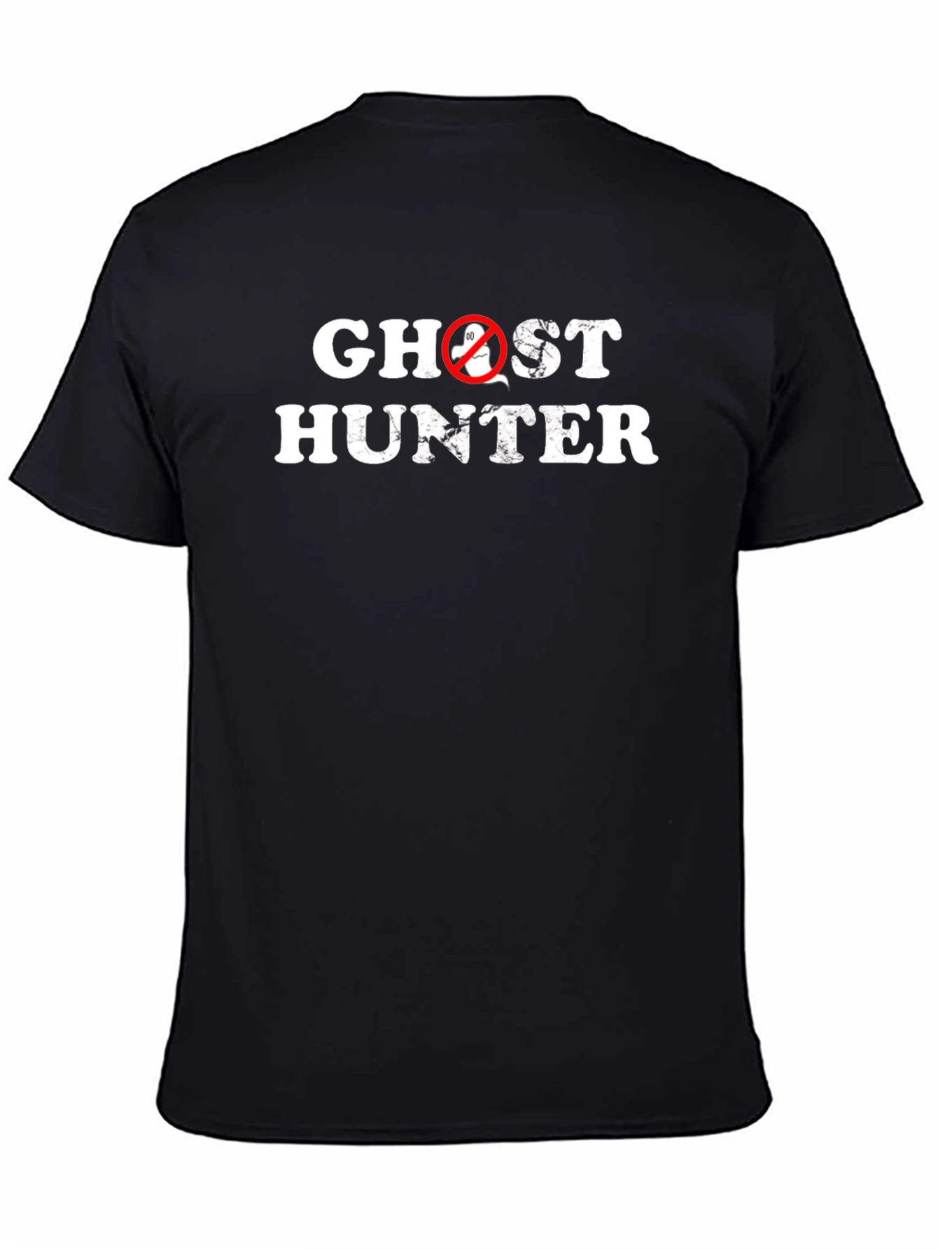Black Ghost Hunter Graphic Tee - Paranormal Investigation Shirt view 4