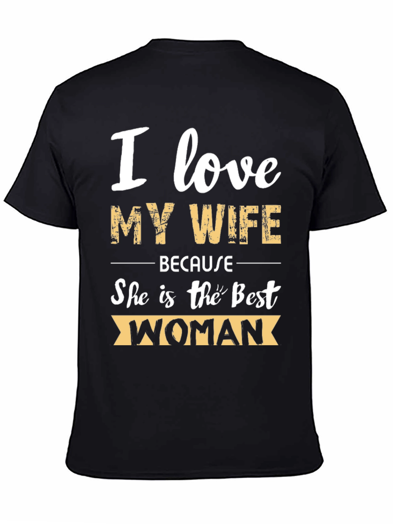 Black I Love My Wife Graphic Tee view 4