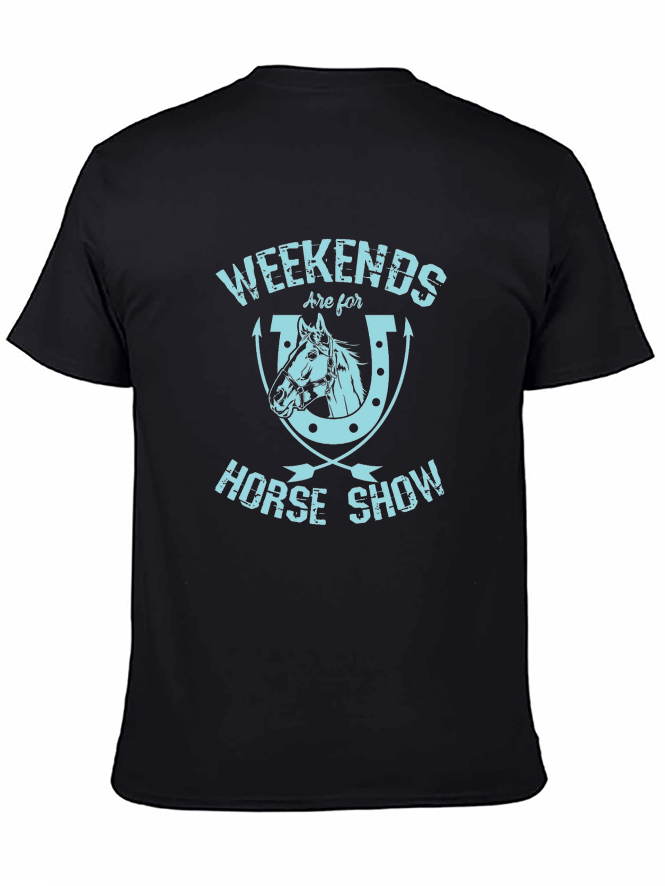 Black Weekends are for Horse Show T-Shirt - Black view 4