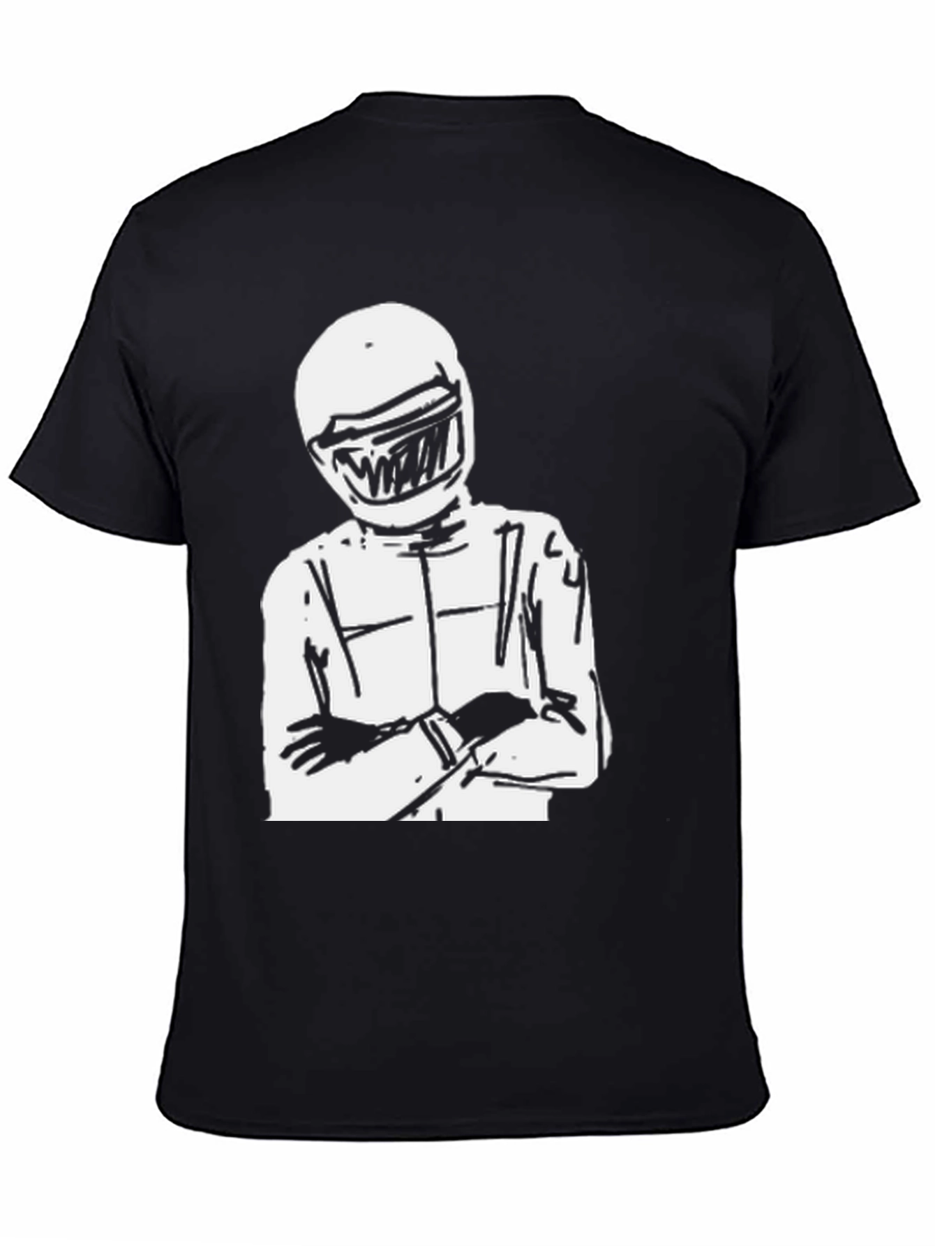 Black Racer Graphic Tee - Black Cotton Blend view 4