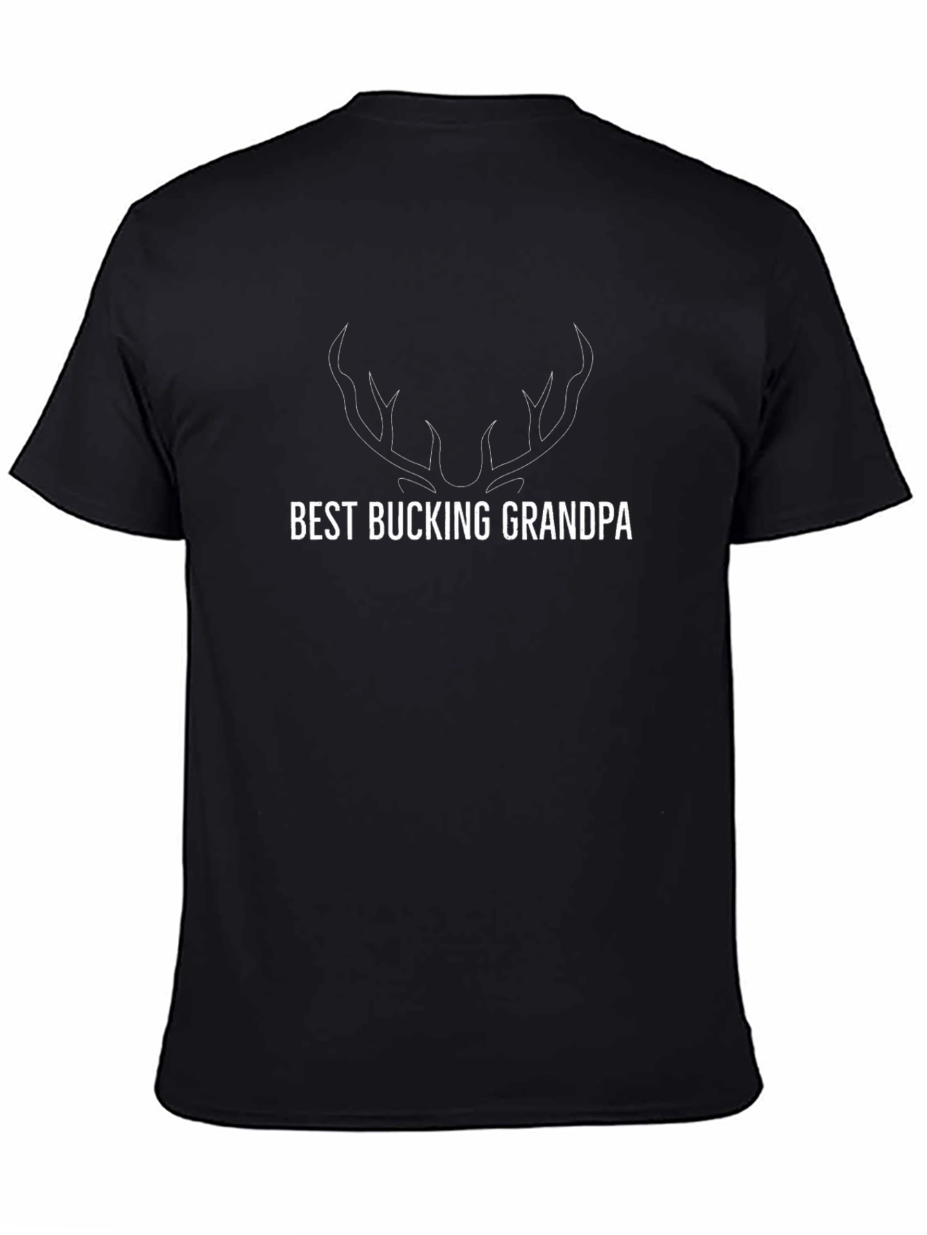 Black Best Bucking Grandpa Black T-Shirt view 4