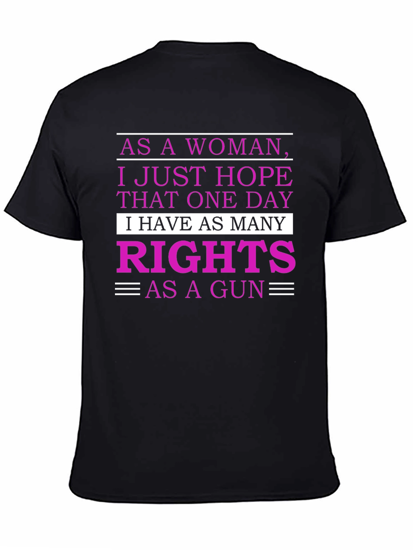 Black Feminist Rights Graphic T-Shirt - As Many Rights As a Gun view 4