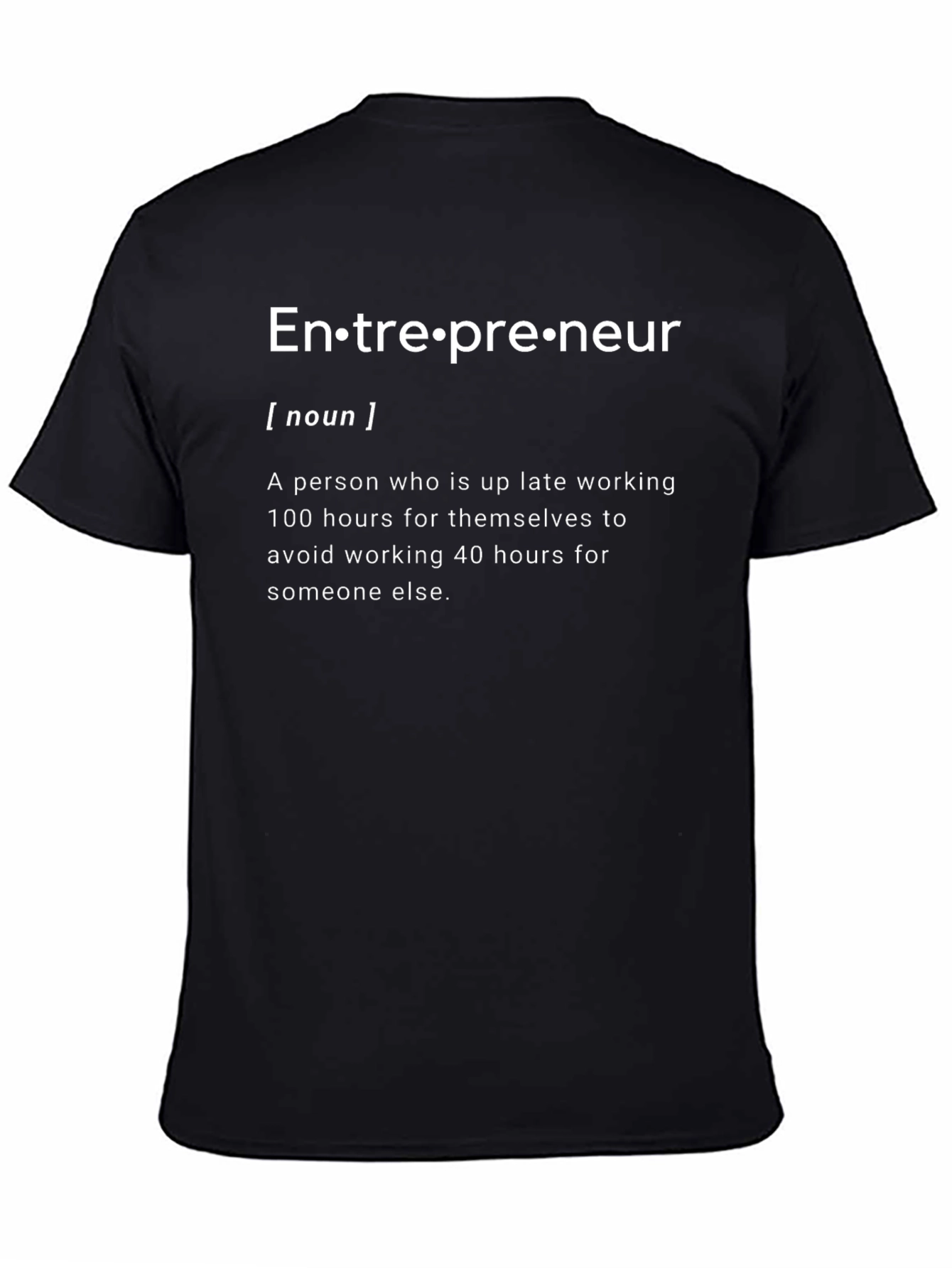 Black Entrepreneur Definition Black T-Shirt view 4