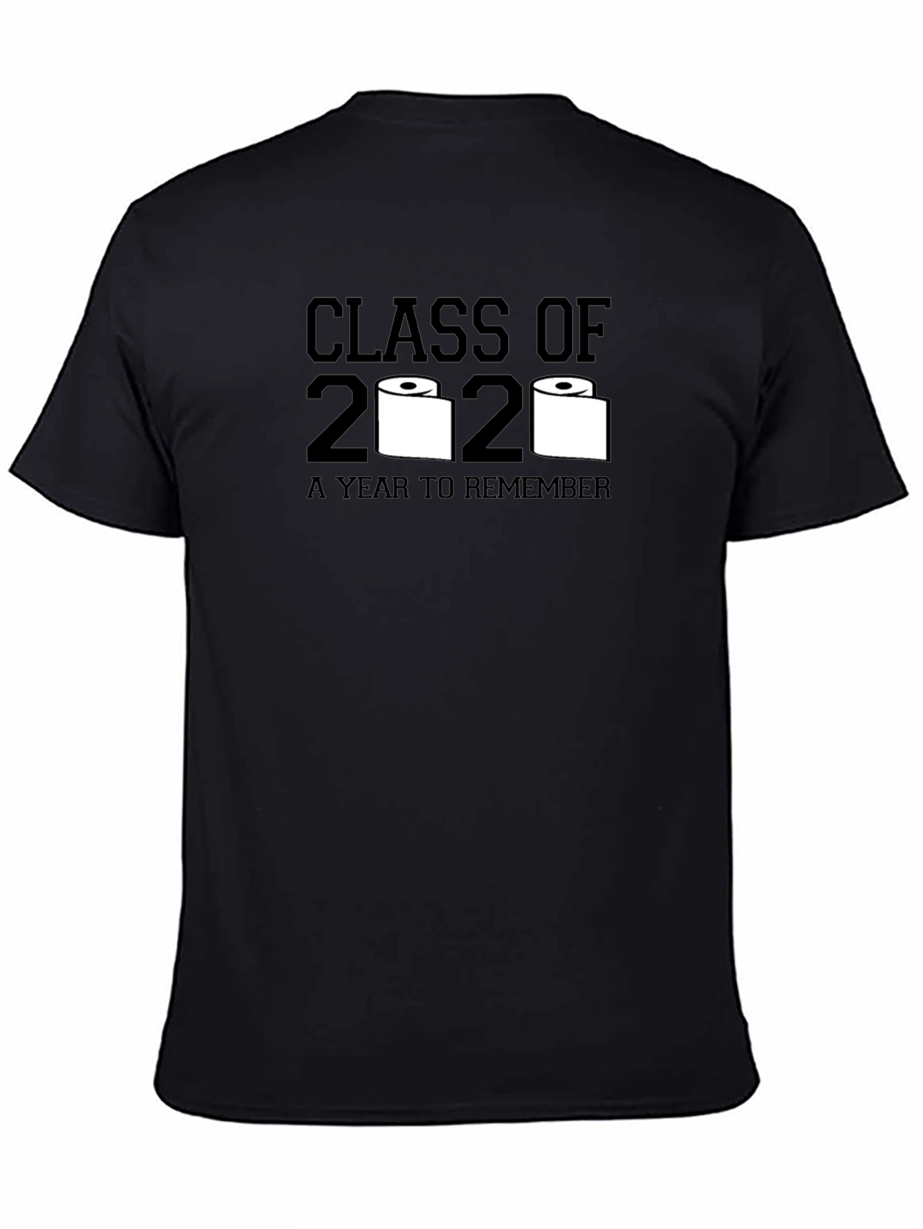 Black Class of 2020 Toilet Paper T-Shirt view 4