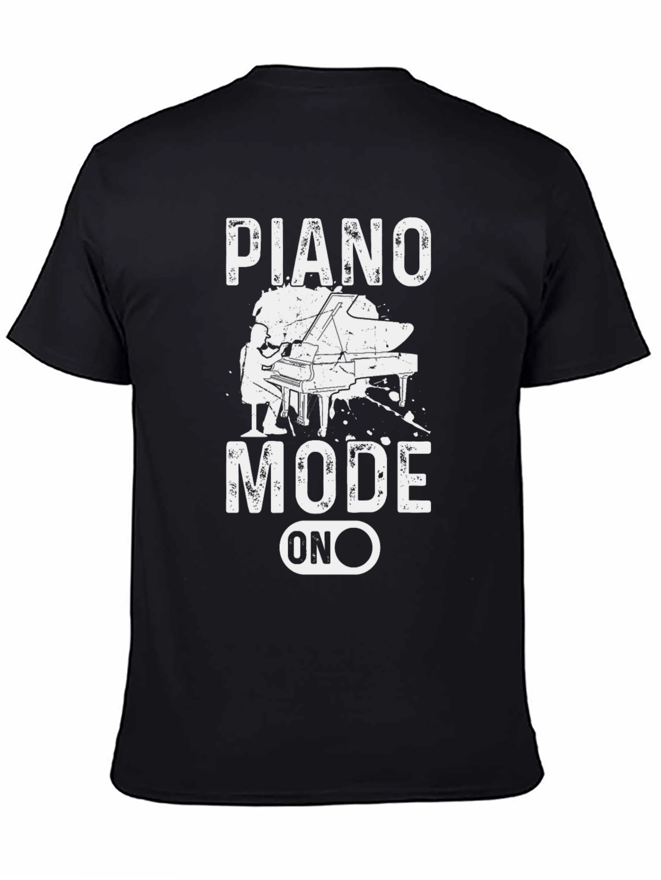Black Piano Mode On Graphic Tee view 4