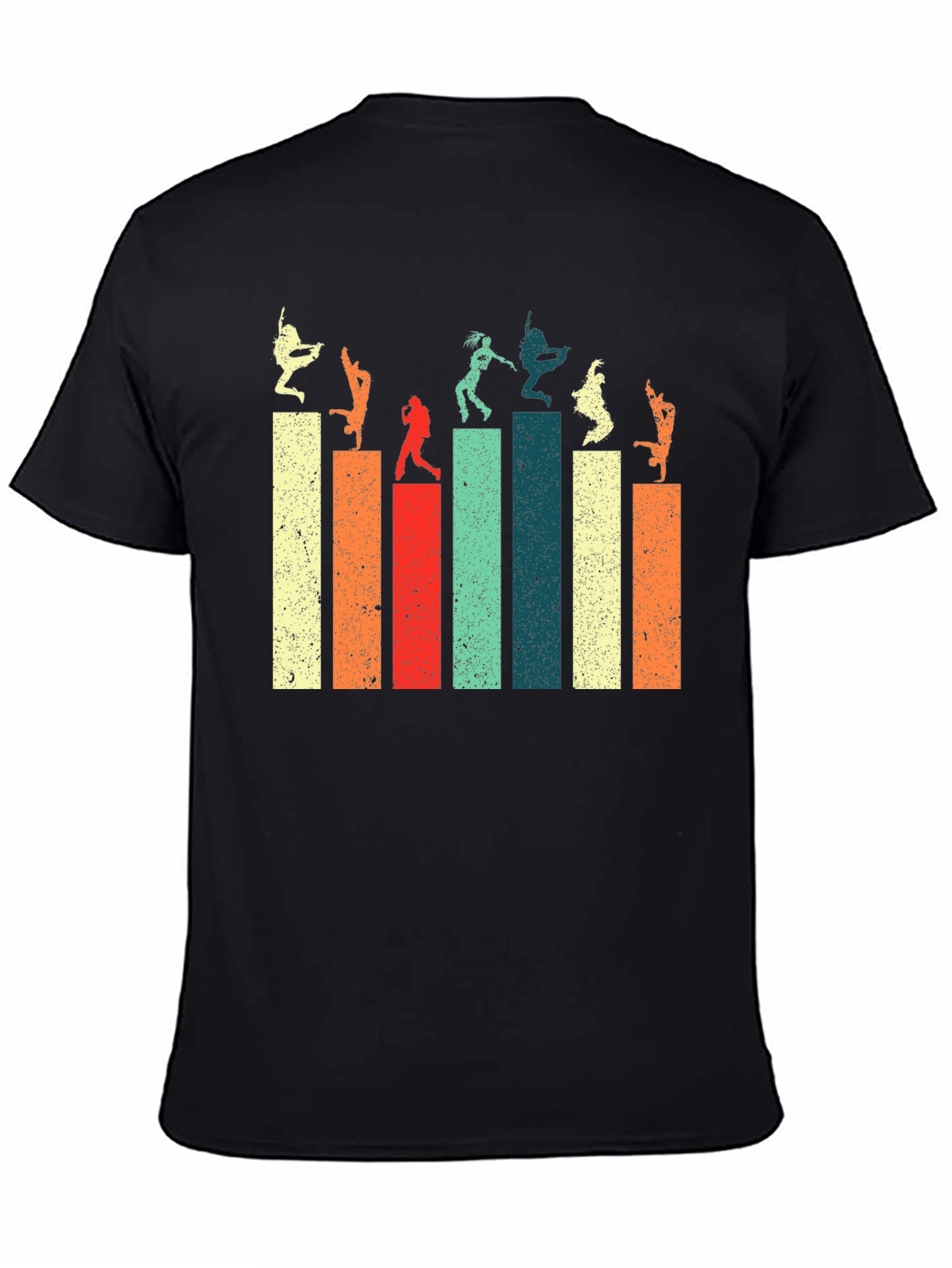 Black Retro Dance Silhouette Graphic Tee view 4