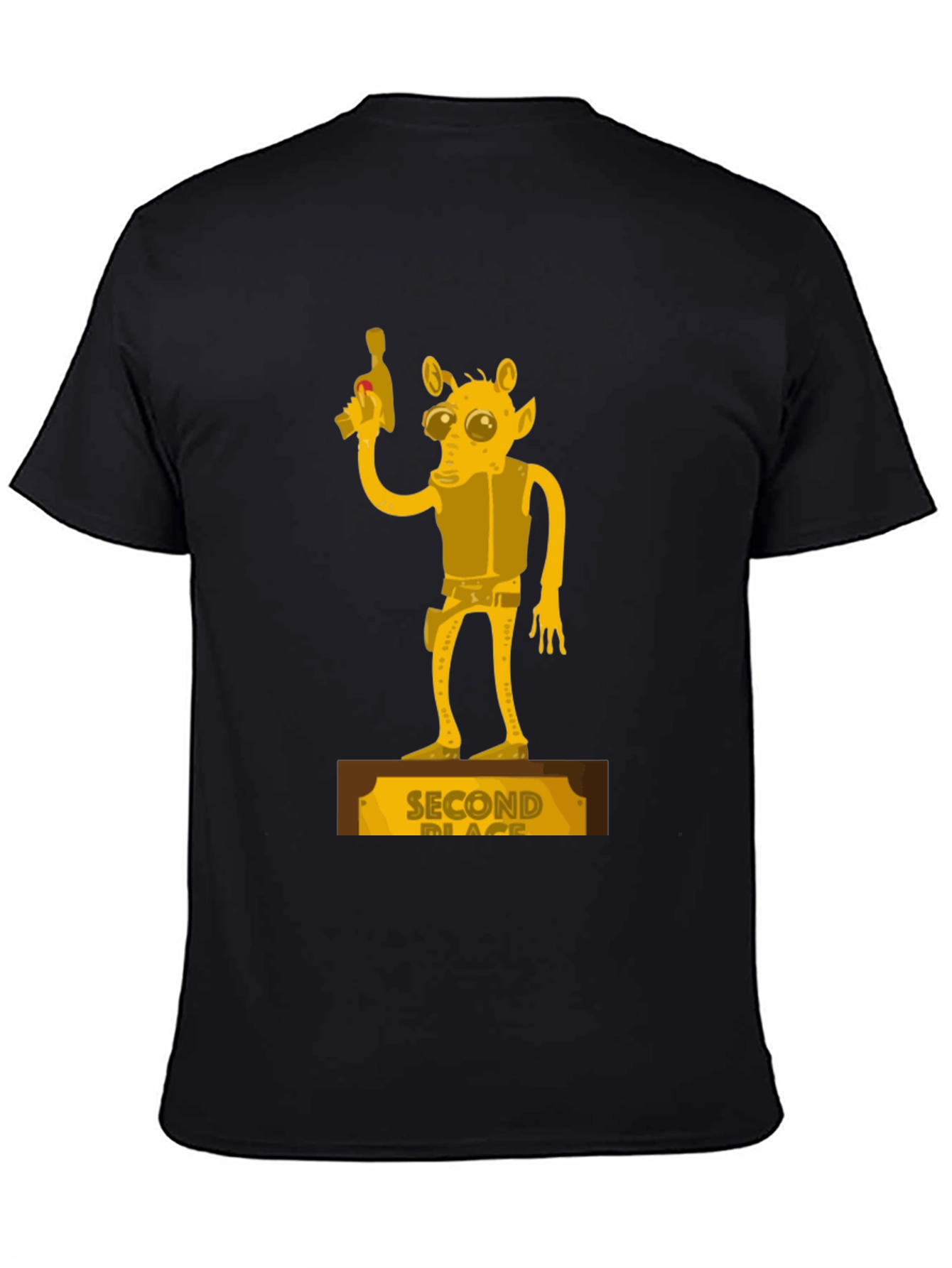 Black Second Place Alien Black Graphic Tee view 4
