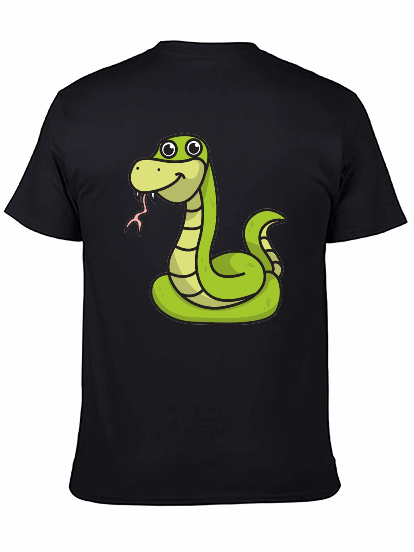 Black Snake Cartoon Graphic Tee view 4