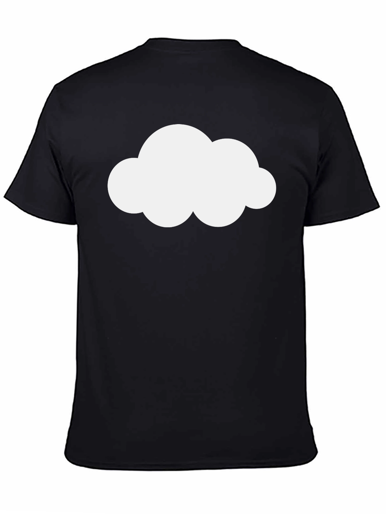 Black Cloud Graphic Tee - Soft Cotton Casual T-Shirt view 4