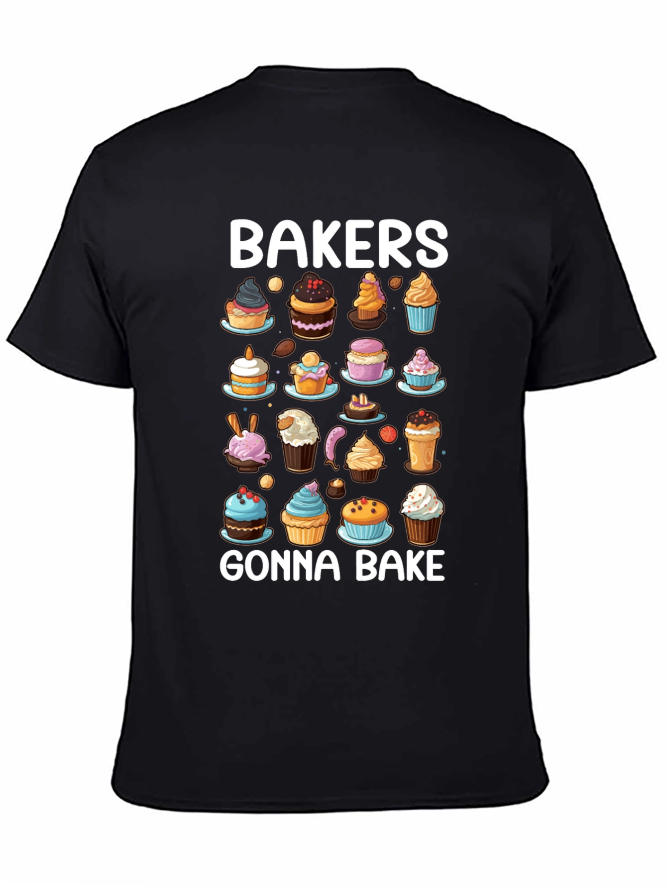Black Bakers Gonna Bake Cupcake T-Shirt view 4