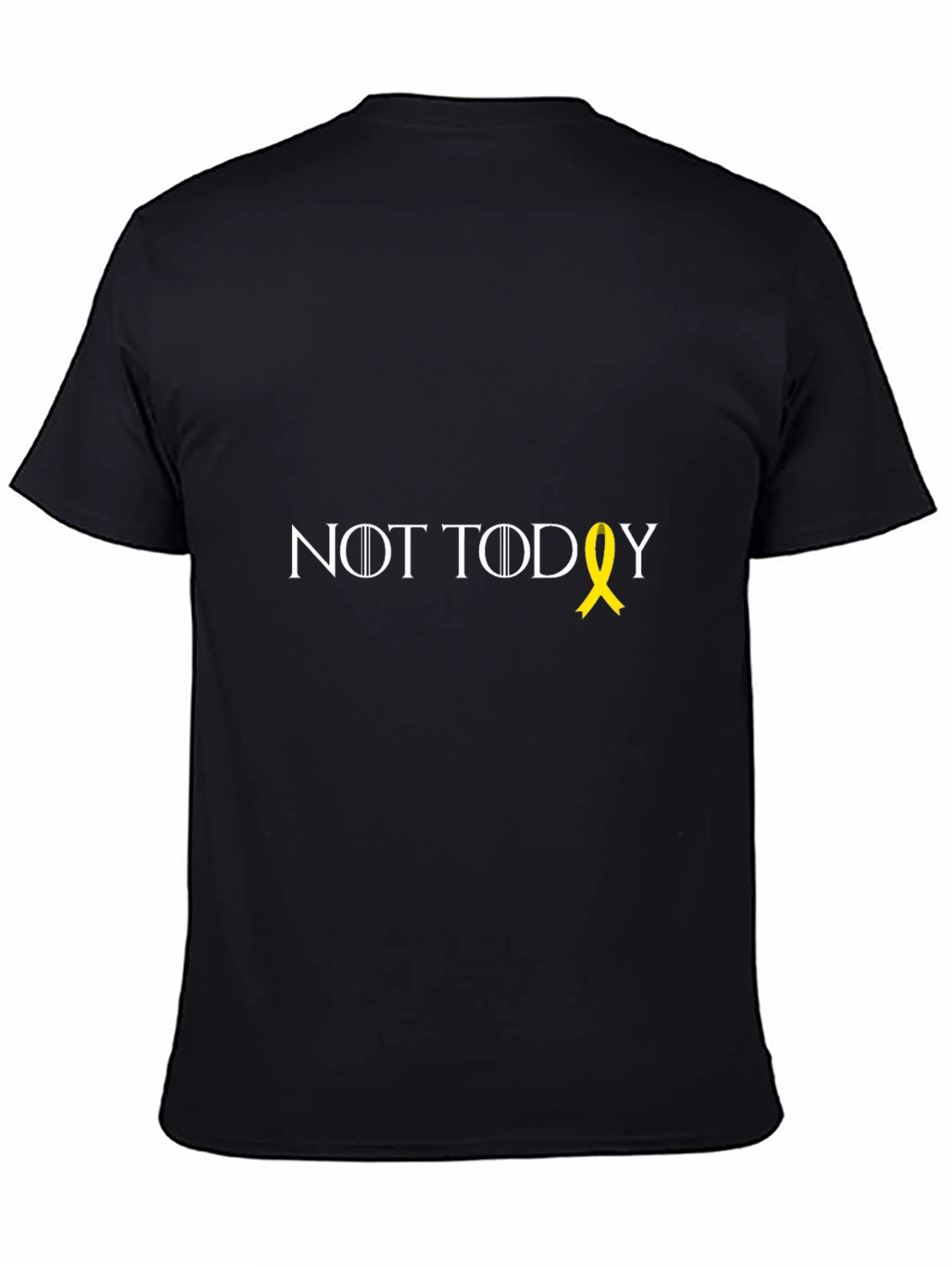 Black Not Today Graphic Tee - Black Cotton T-Shirt view 4