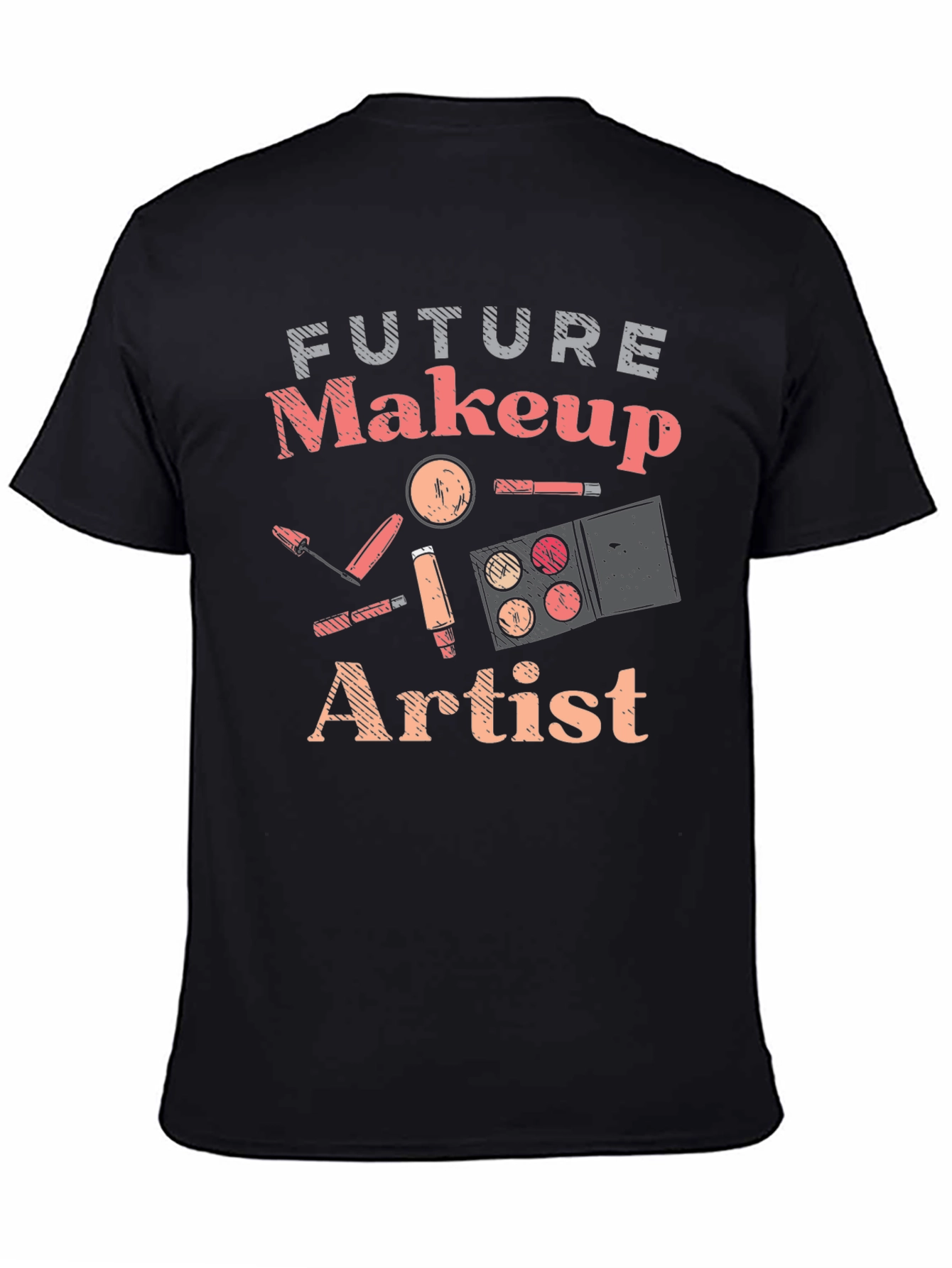 Black Future Makeup Artist T-Shirt - Stylish Gift for Aspiring MUA view 4