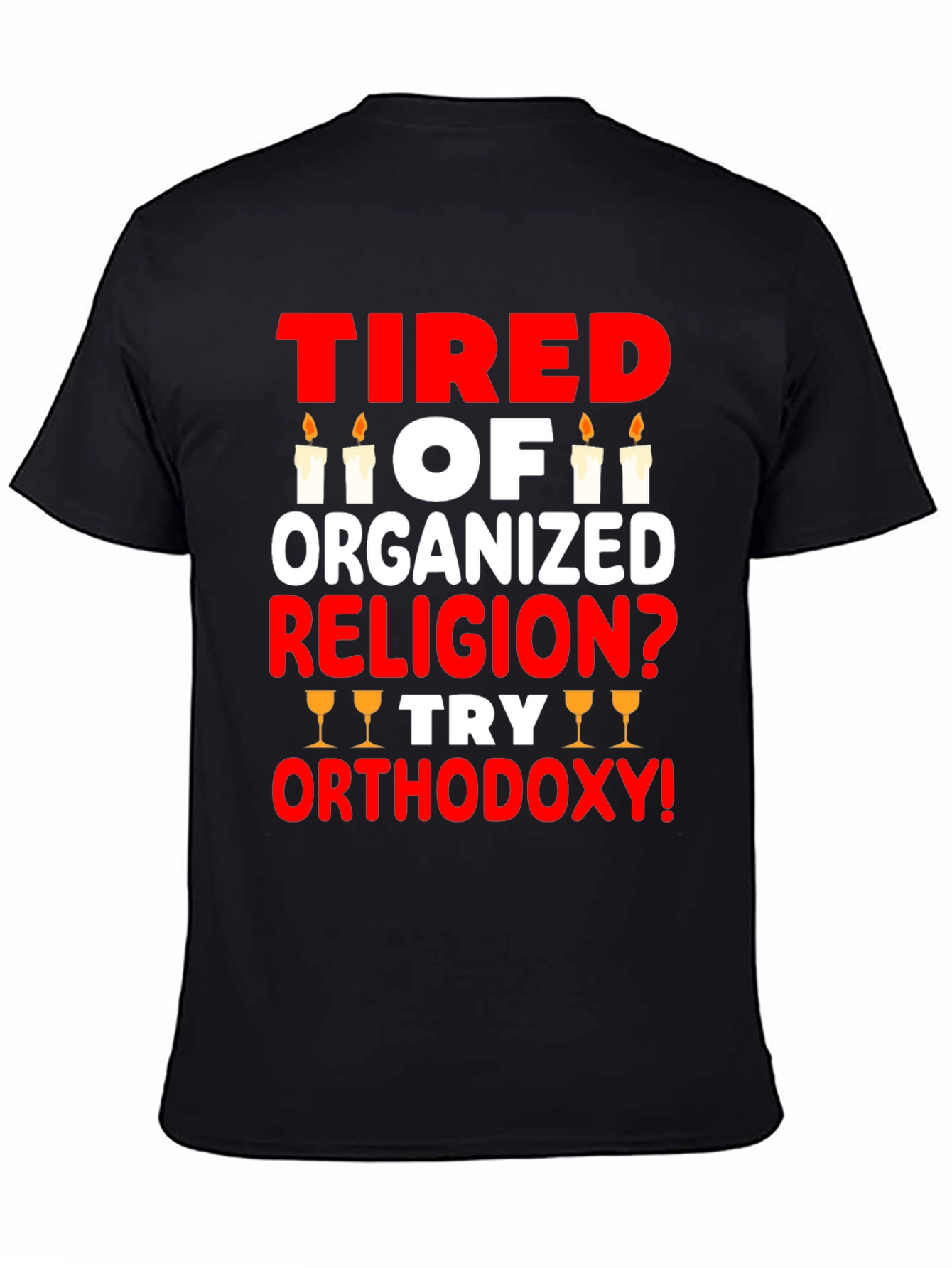 Black Tired of Religion T-Shirt view 4