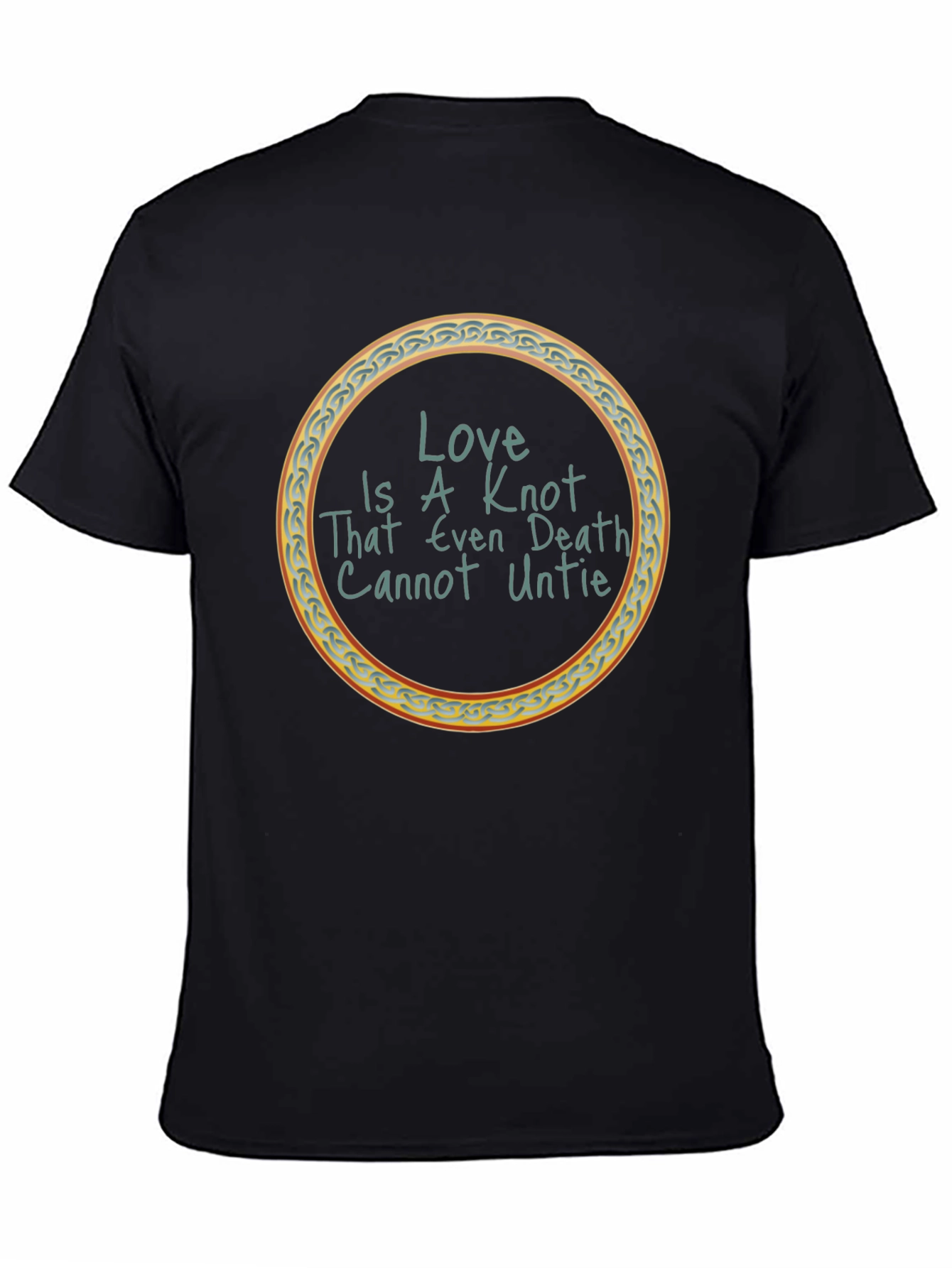 Black Love Knot T-Shirt: Even Death Cannot Untie view 4