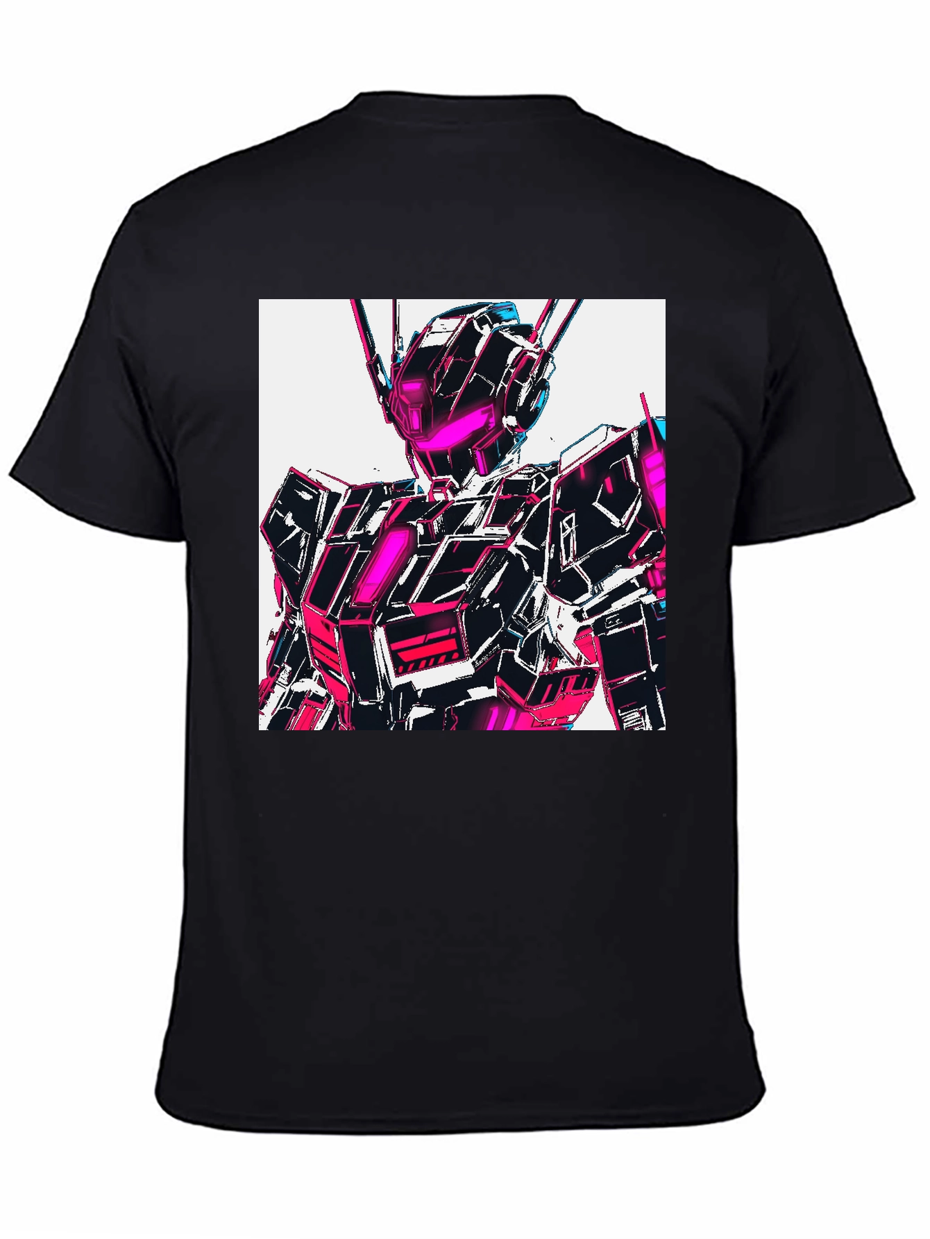 Black Cyberpunk Robot T-Shirt view 4