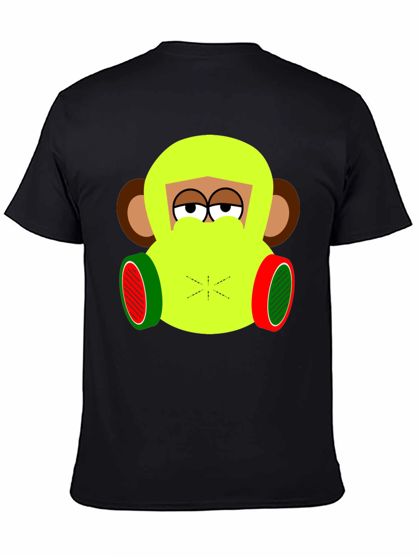 Black Funky Monkey Graphic Tee - Black Cotton Blend view 4