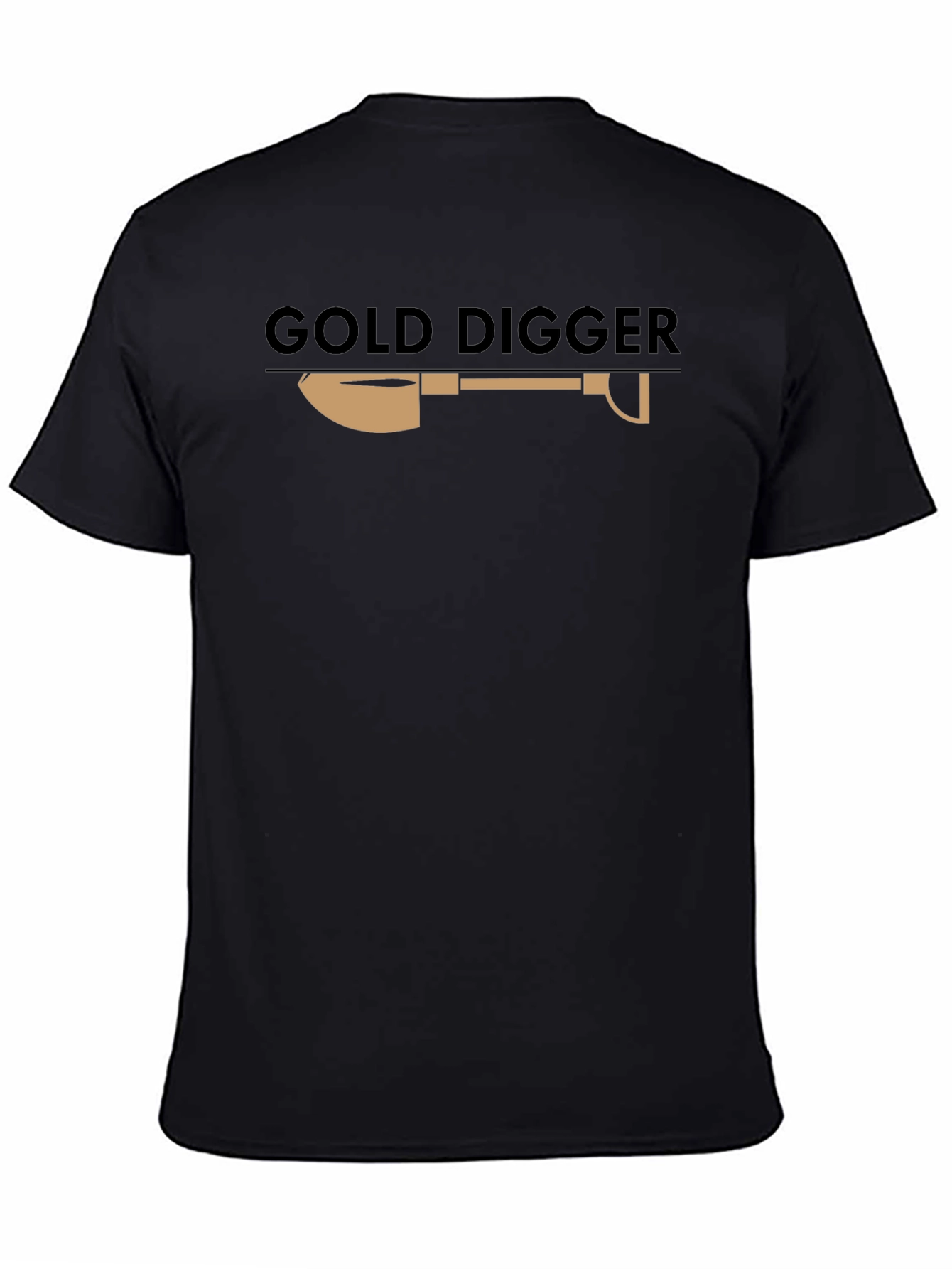 Black Gold Digger Graphic Tee - Novelty Design T-Shirt view 4