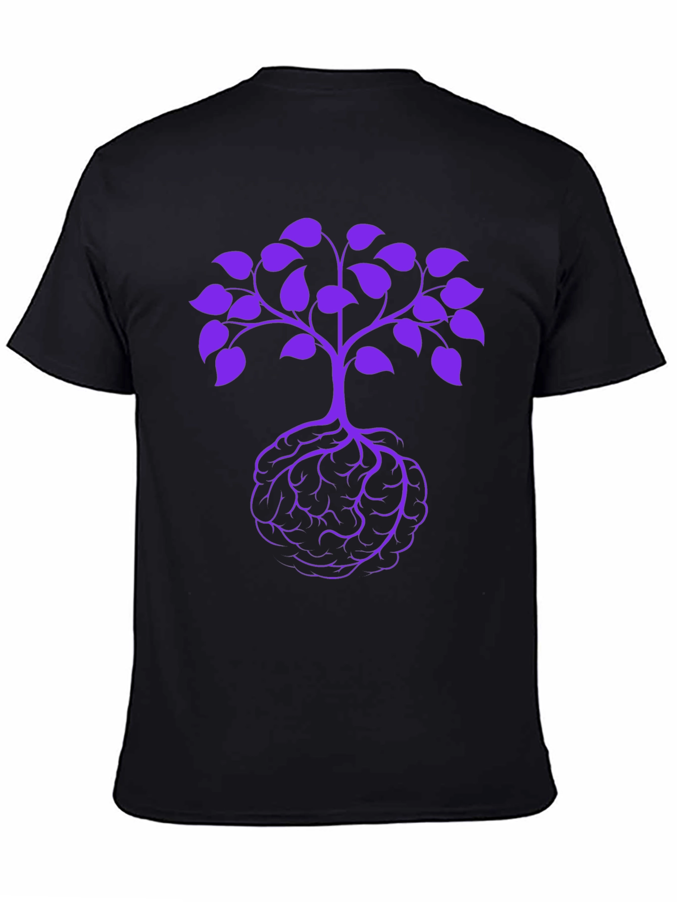 Black Brain Tree Graphic Tee - Unisex view 4