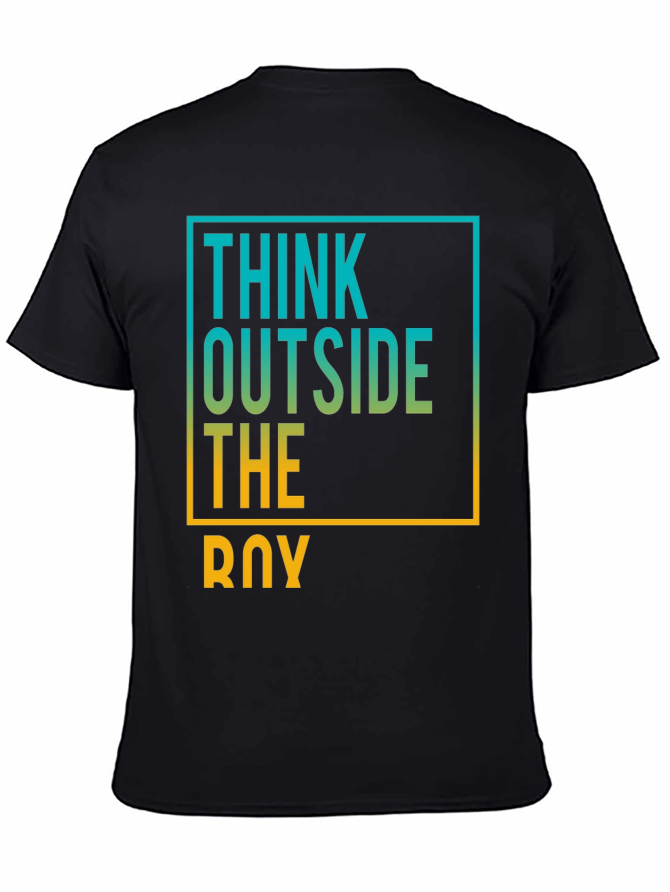 Black Think Outside The Box Graphic Tee view 4