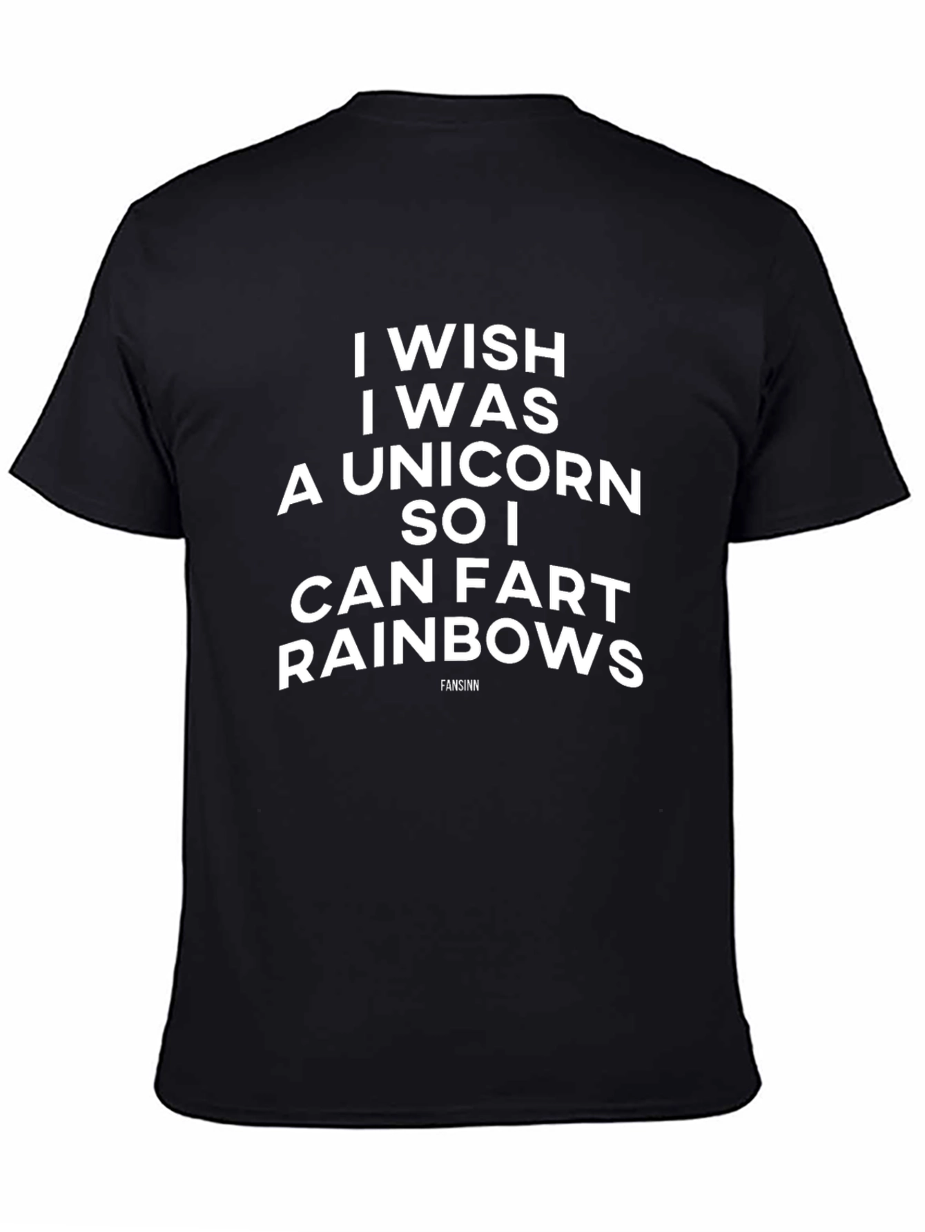 Black Unicorn Rainbow Fart T-Shirt - Mens Graphic Tee view 4