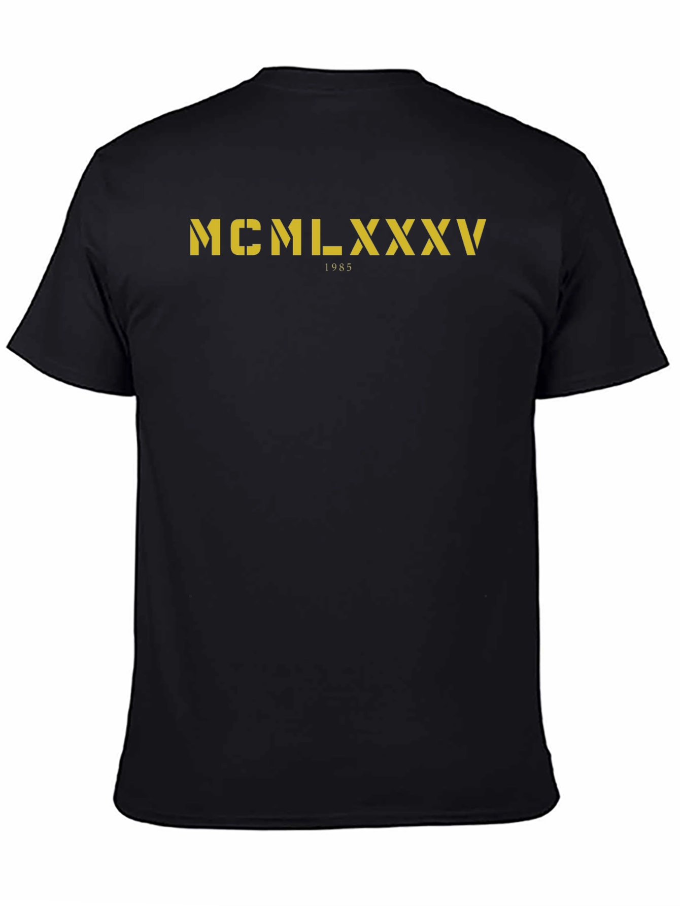 Black Vintage 1985 Roman Numeral T-Shirt - Black view 4