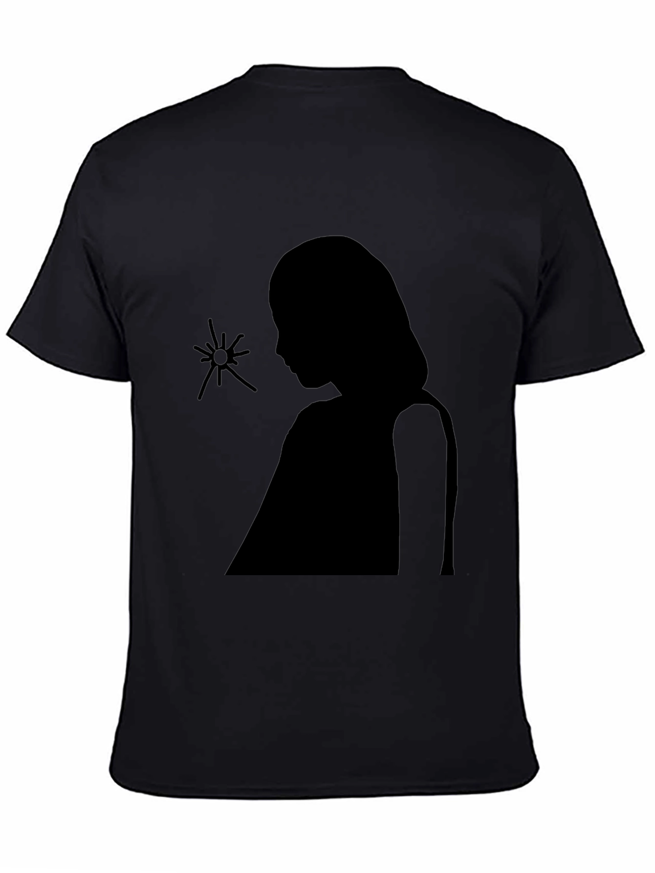 Black Silhouette Graphic Black Tee view 4