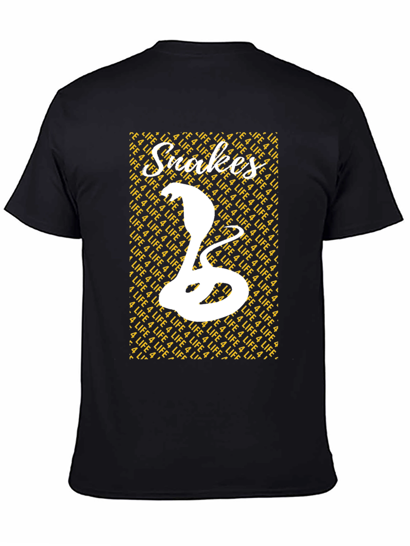 Black Snakes 4 Life Graphic Print T-Shirt view 4