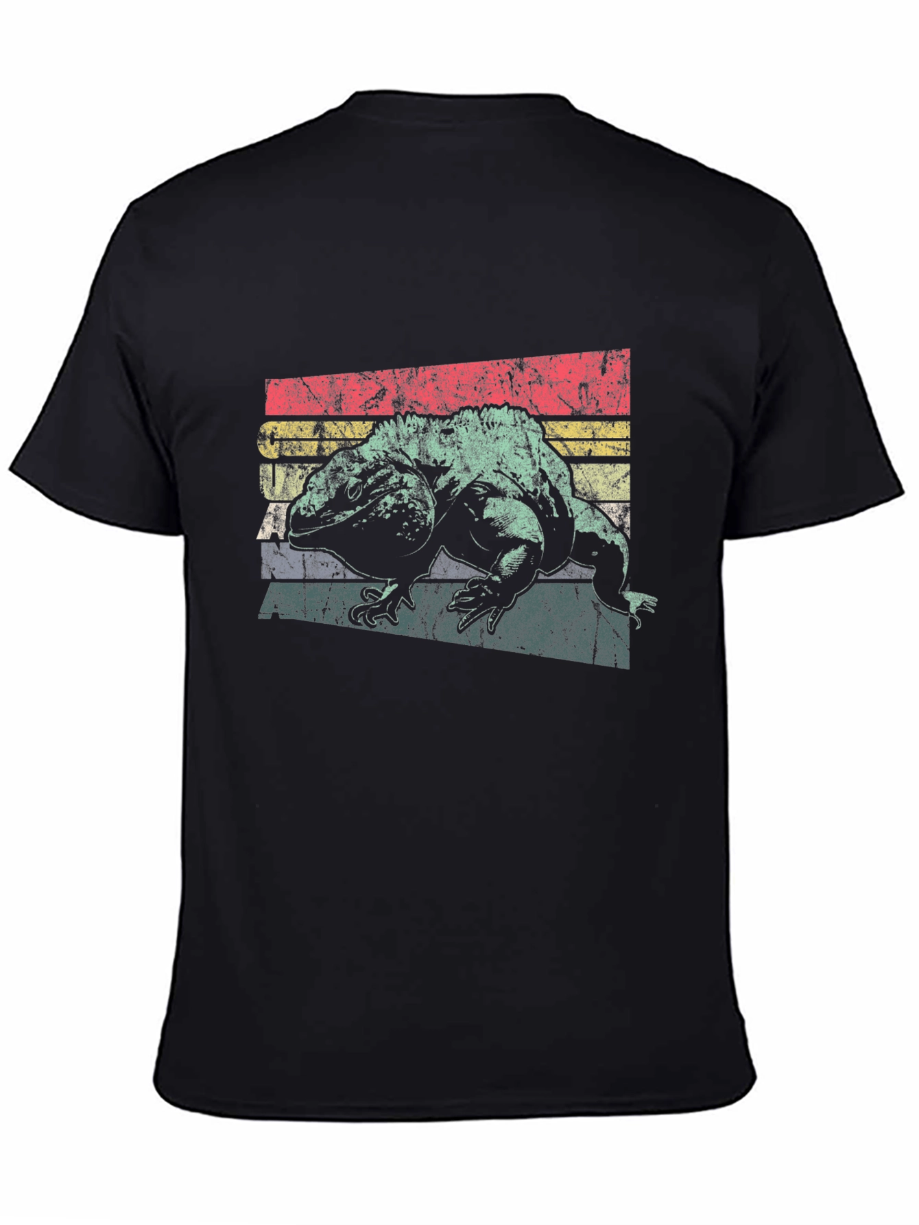 Black Vintage Iguana Graphic T-Shirt - Retro Style view 4