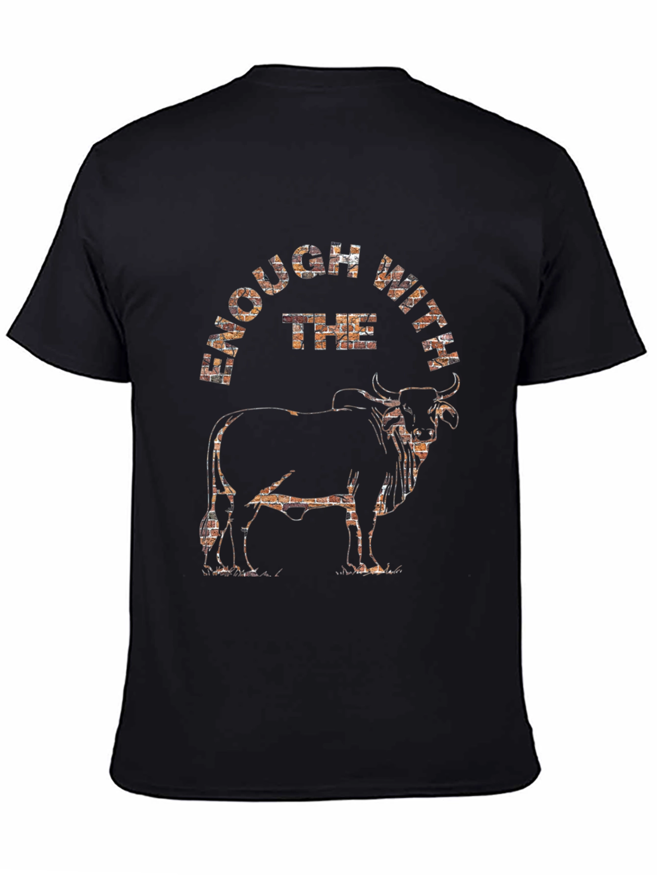 Black Enough With The Bull Graphic Tee view 4