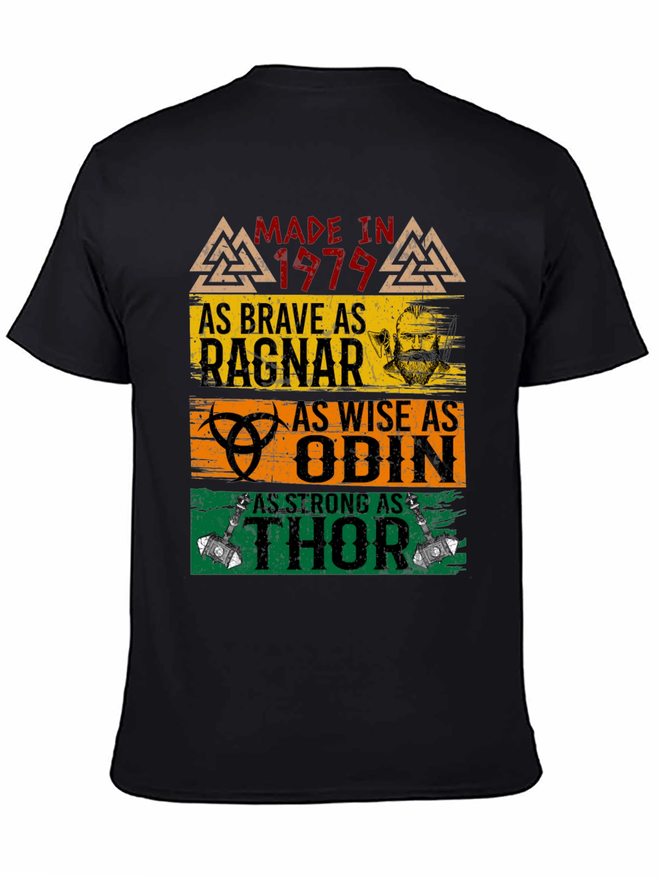 Black Made in 1979 Viking T-Shirt Ragnar Odin Thor view 4