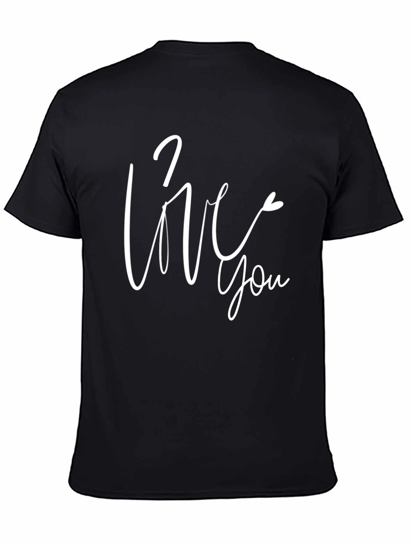 Black Love You Graphic Tee - Stylish Black T-Shirt view 4