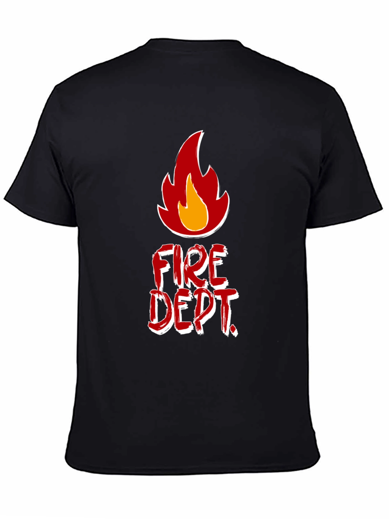 Black Fire Dept. T-Shirt - Bold Graphic Tee for Firefighters view 4