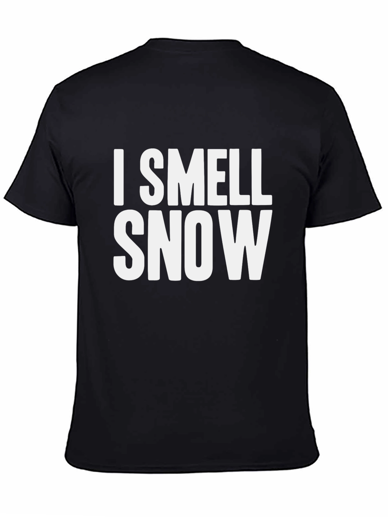 Black I Smell Snow Graphic Tee - Comfortable Everyday Wear view 4