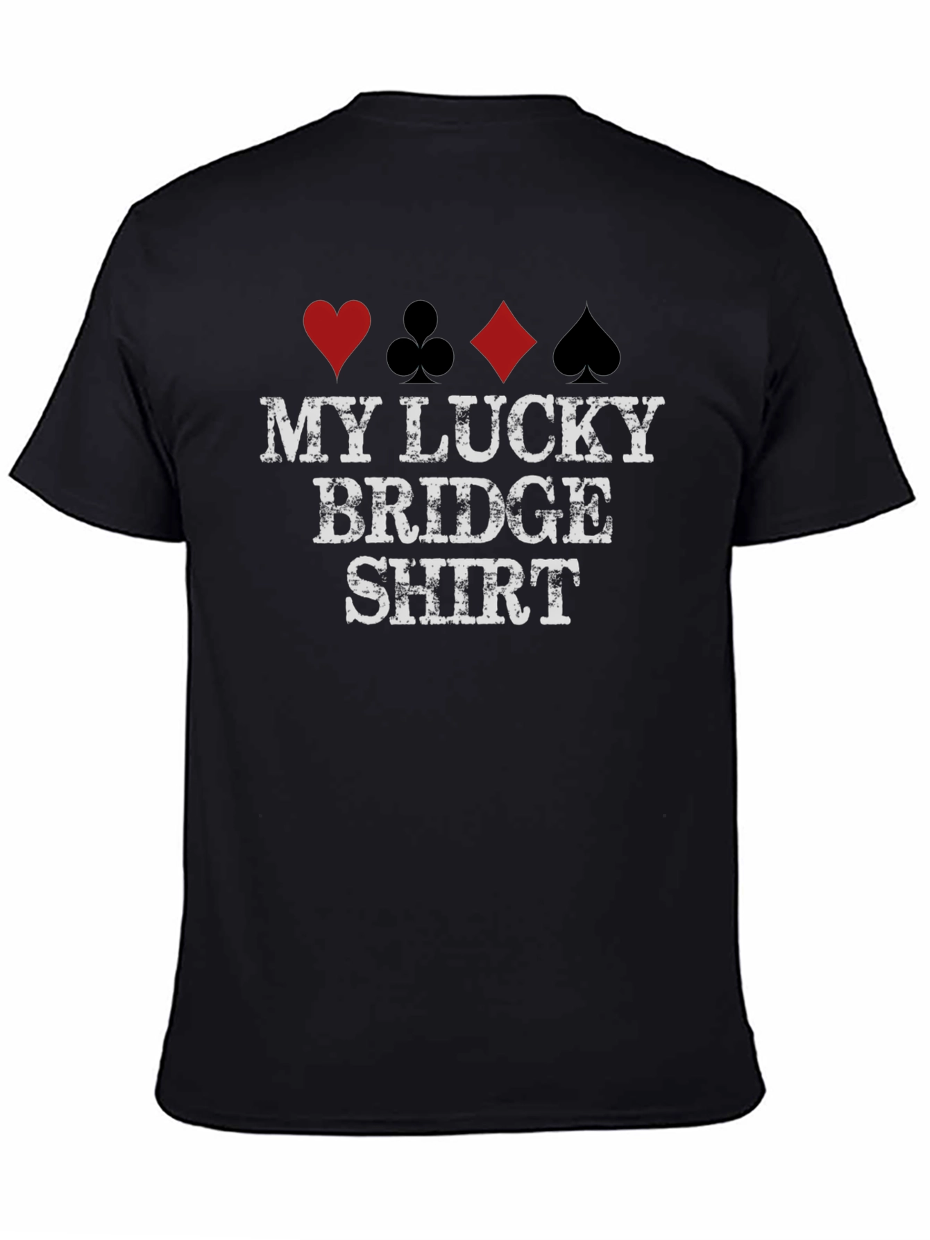 Lucky Bridge Shirt - Card Suit Design Tee - 4