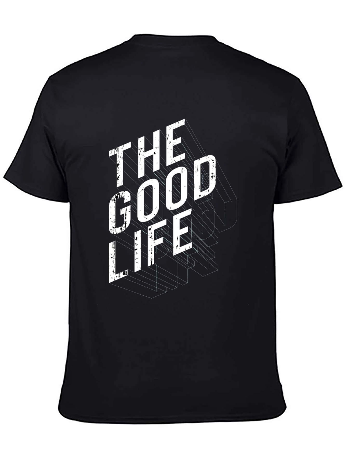 Black The Good Life Graphic Tee - Modern Black T-Shirt view 4