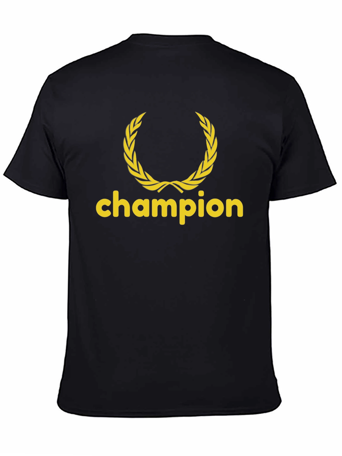 Black Champion Graphic Tee - Black Cotton Blend view 4