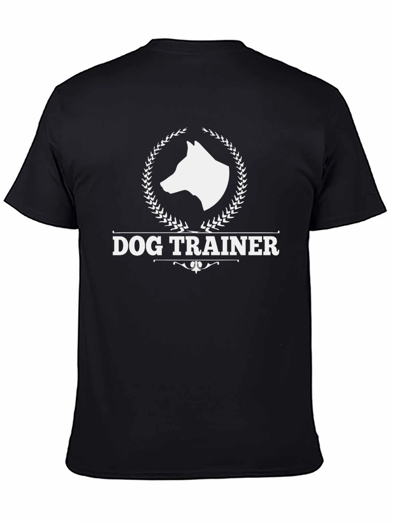 Dog Trainer Graphic Tee - Black Cotton T-Shirt - 4