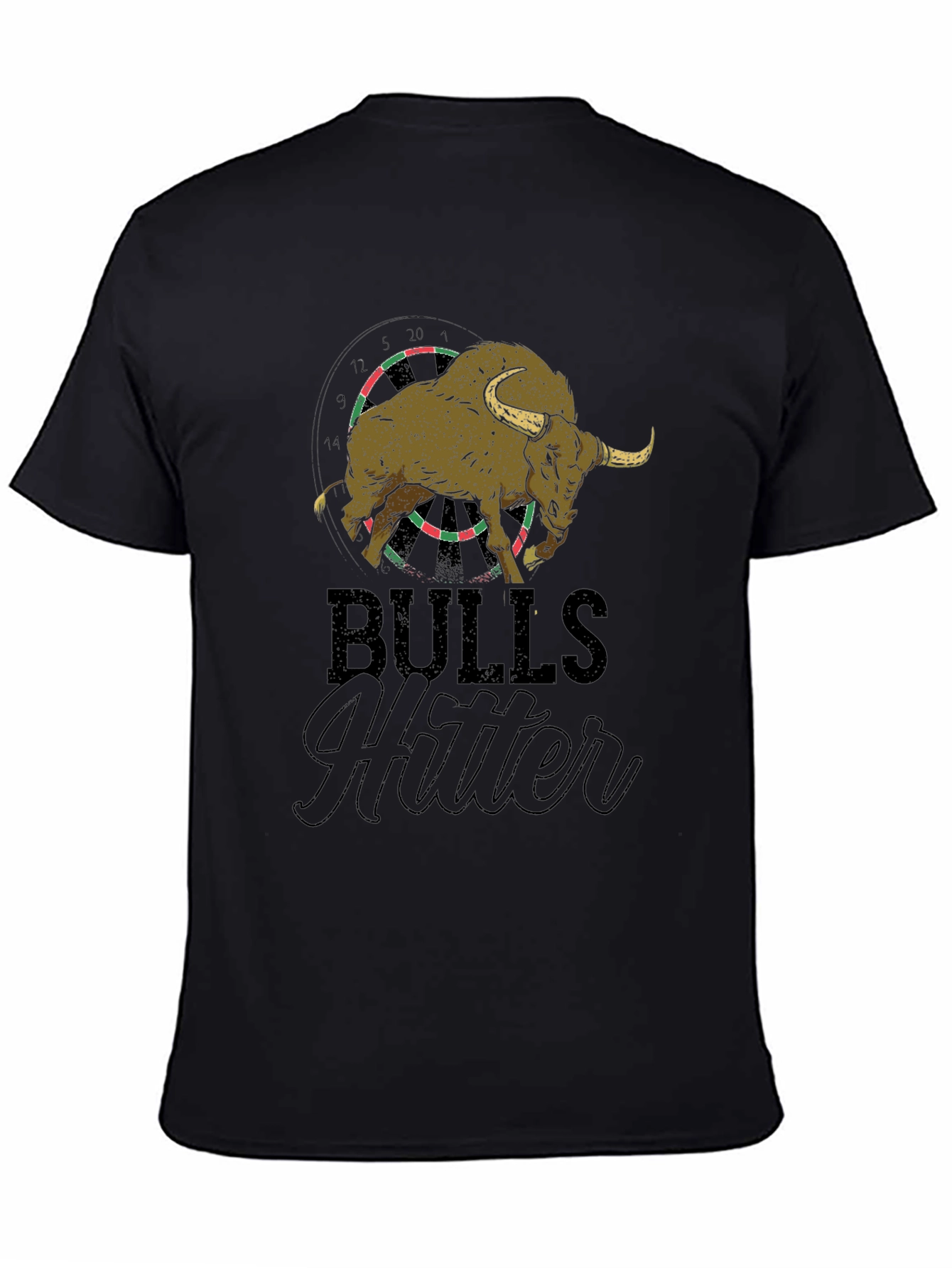 Black Bulls Hitter Graphic T-Shirt view 4